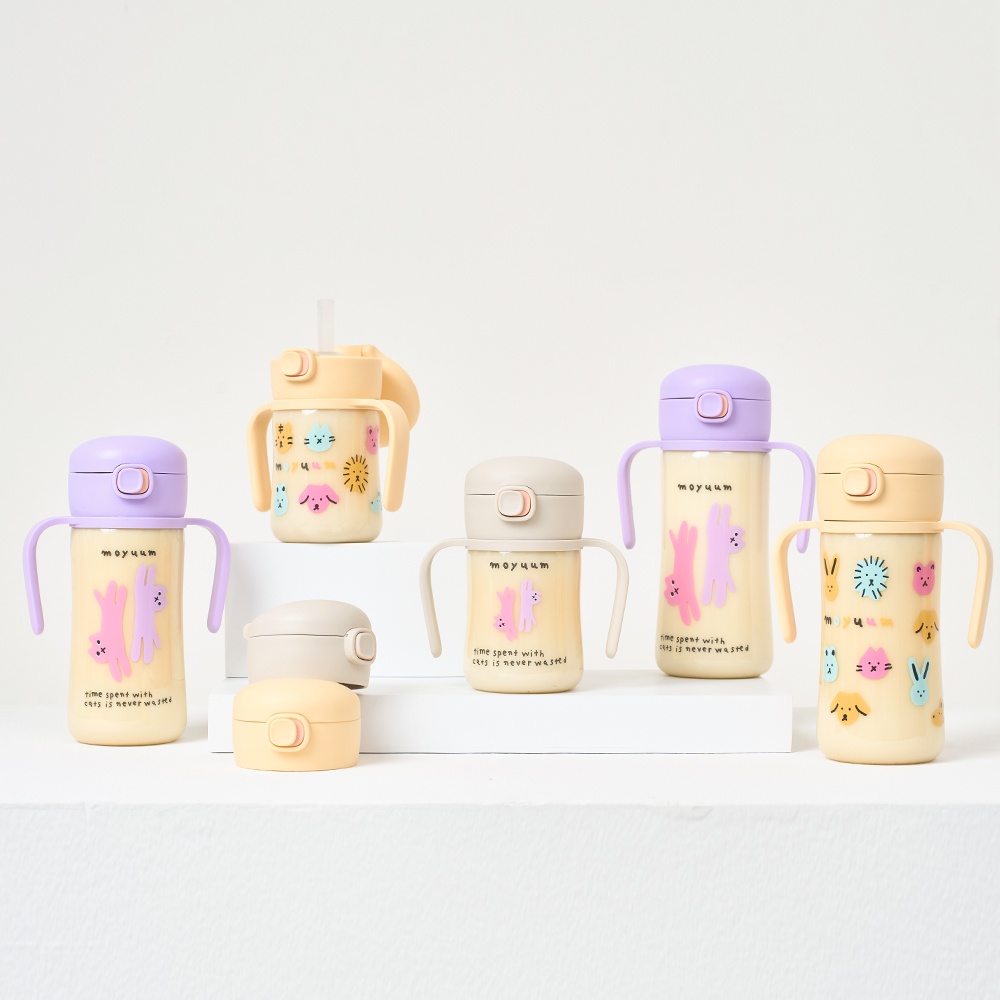MỚI - Thế hệ 3 - Bình tập uống PPSU Moyuum - Mẫu Friends - 170ml/270ml/330ml