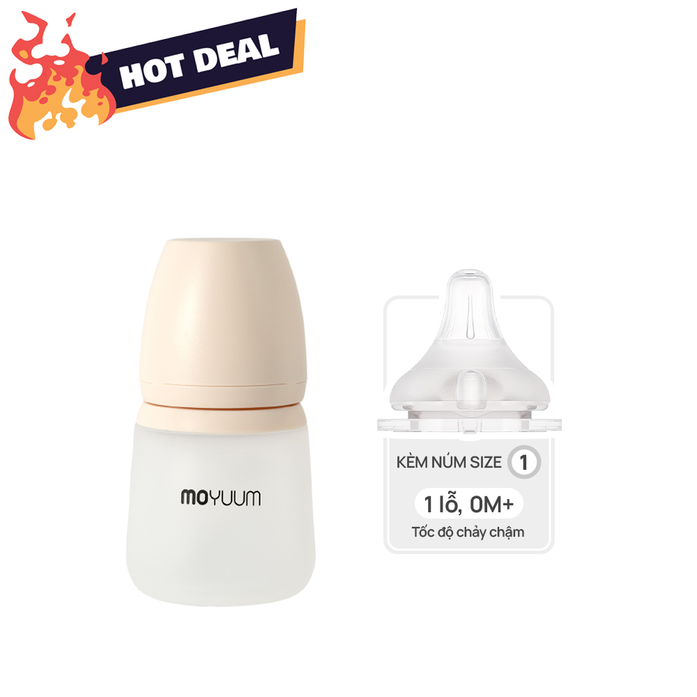 Bình sữa Silicone Moyuum - 160ml - Kèm núm 1