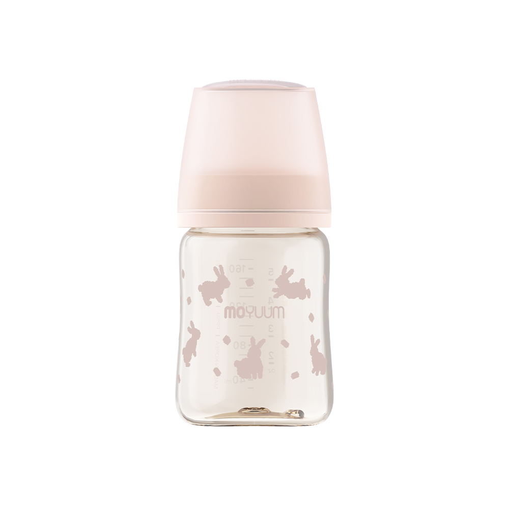 Thế hệ 3 - Bình PPSU Moyuum - Mẫu Thỏ hồng - 170ml/Kèm núm 1 (0-3m)