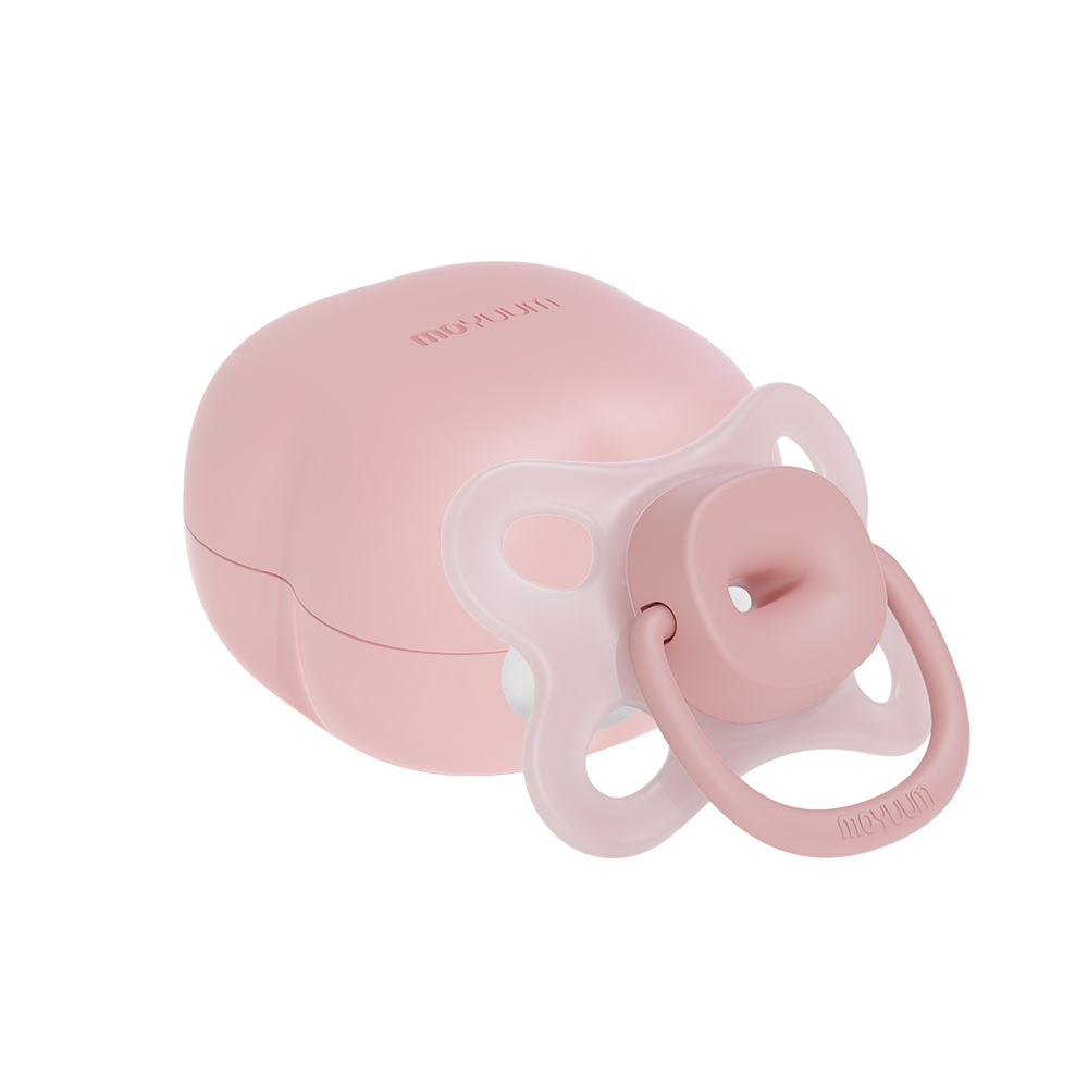 Ty ngậm siêu nhẹ Moyuum - level 2 - 3-6m - Hồng/Xanh