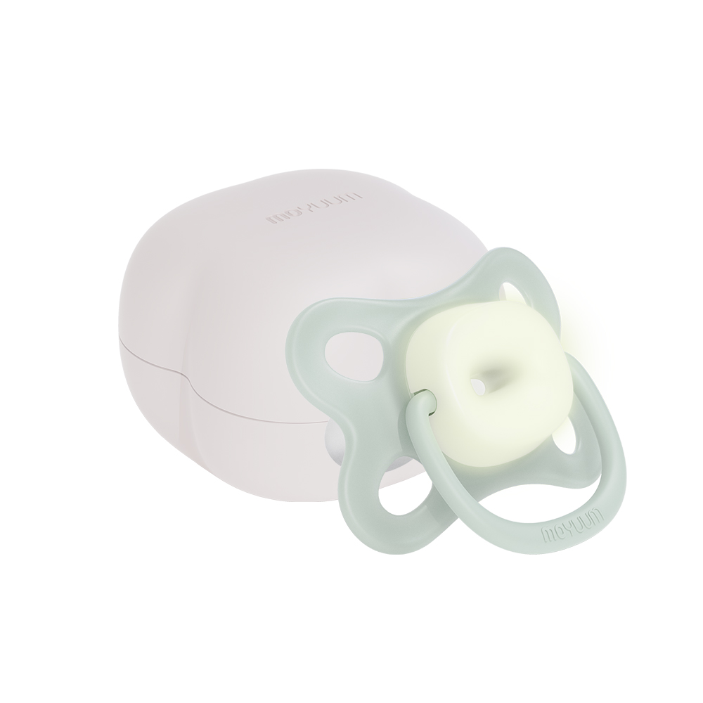 Ty ngậm siêu nhẹ Moyuum - level 2 - 3-6m - Hồng/Xanh