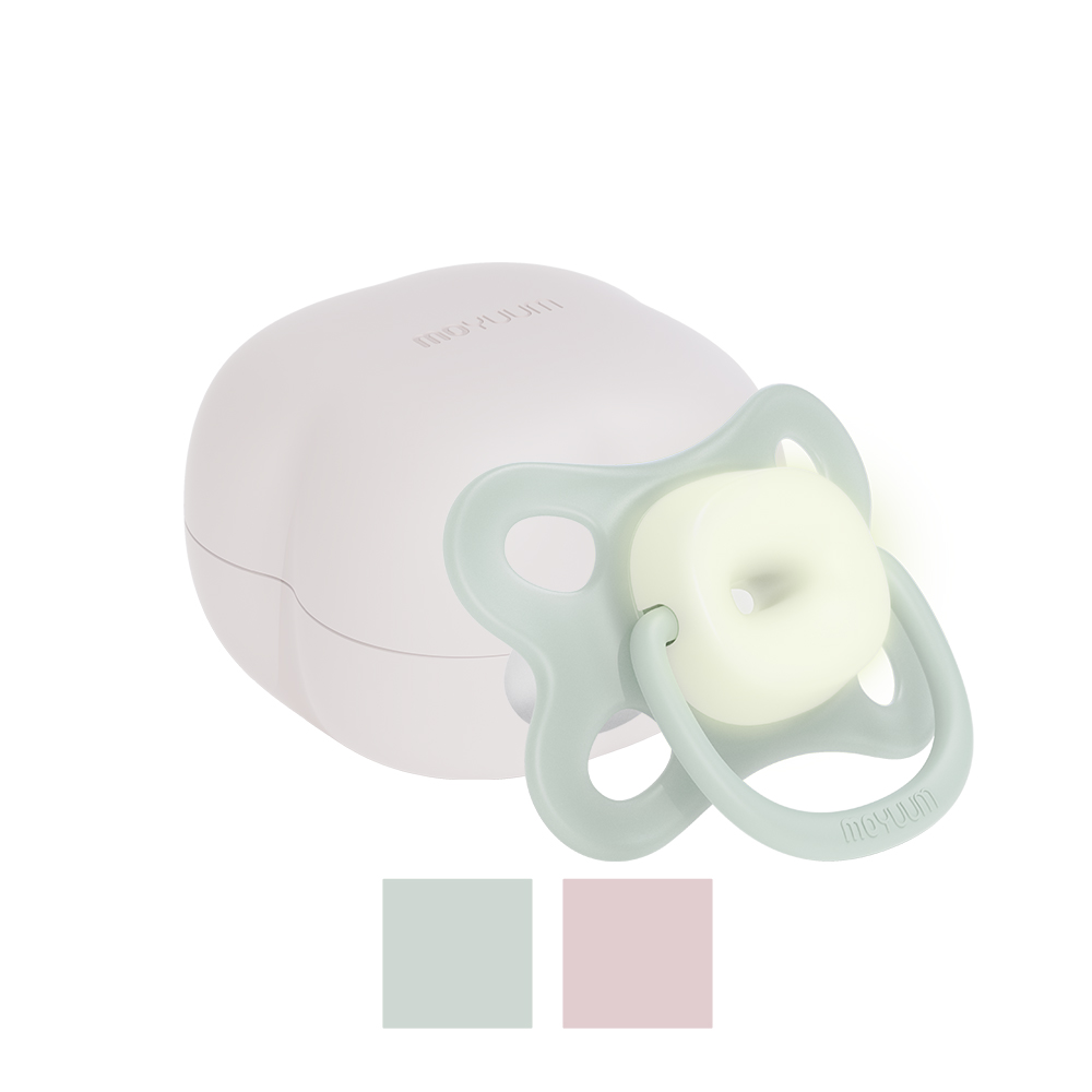 Ty ngậm siêu nhẹ Moyuum - level 2 - 3-6m - Hồng/Xanh