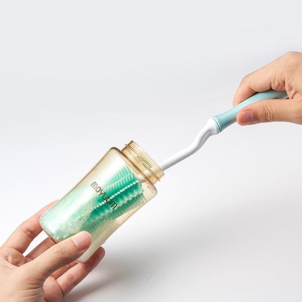 Set cọ bình & núm silicon Moyuum - Màu xanh mint