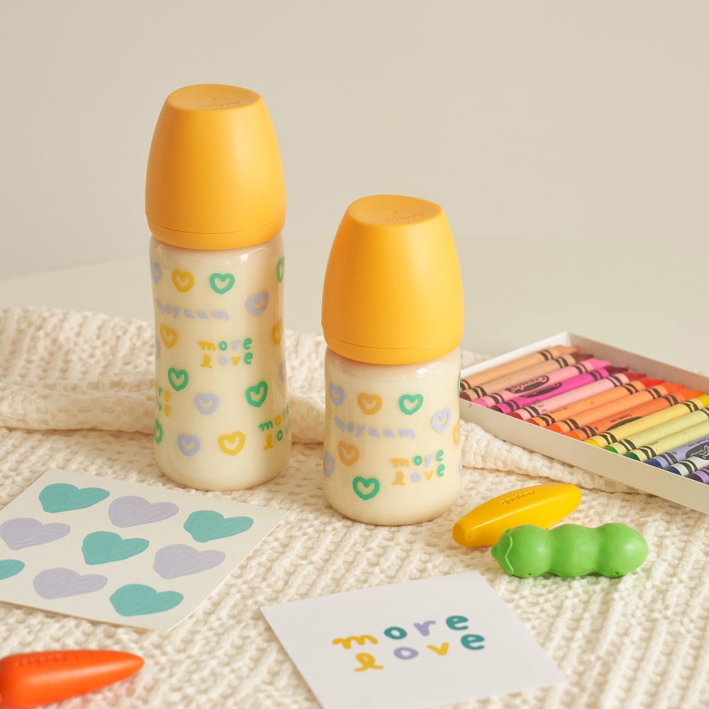 Bình sữa PPSU Moyuum - Tim vàng - 170ml - Kèm núm 1