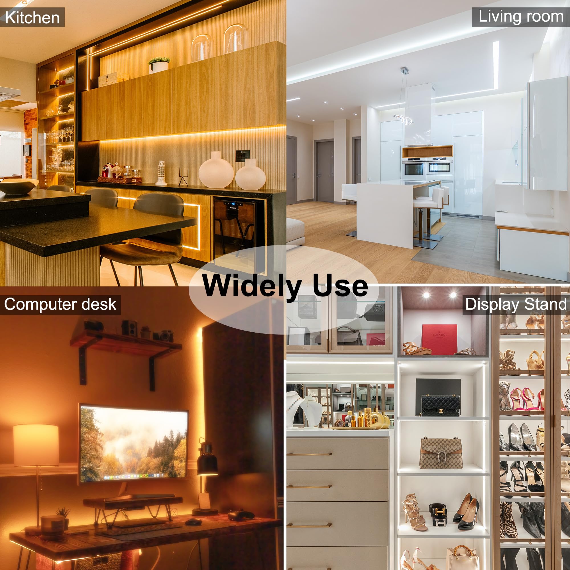 Xu hướng trang trí đèn Led cho tủ gỗ