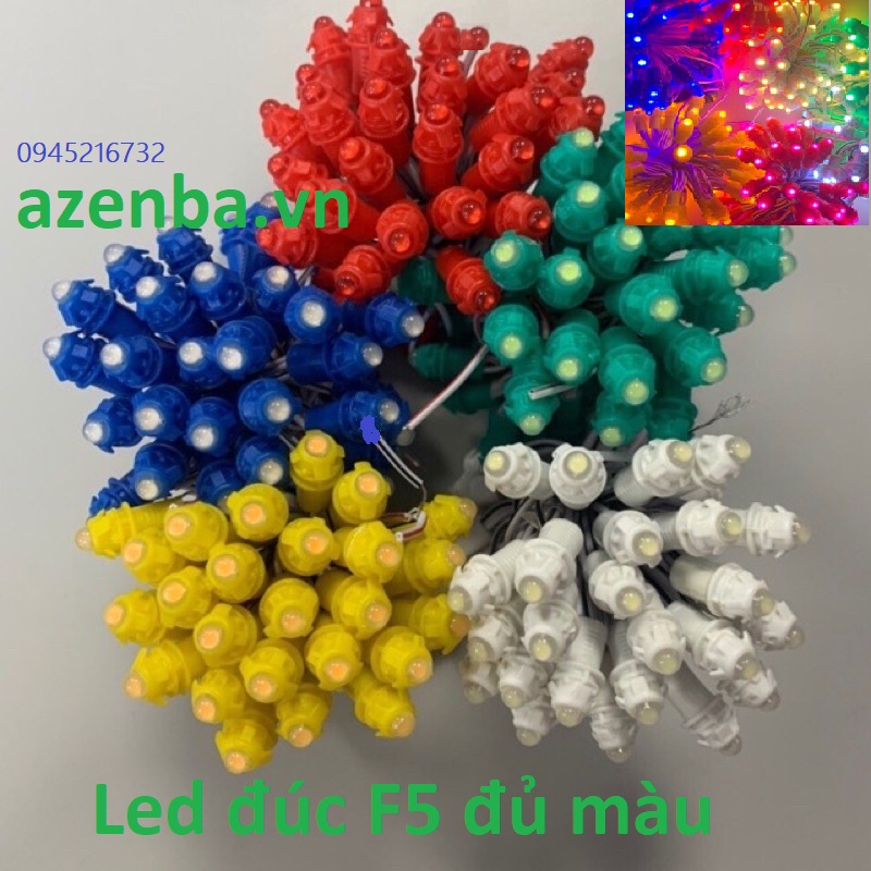 Đèn dây Led F5 quấn cây đế 9mm điện áp 5V (12V) các màu chống nước, F5 trang trí nhà cửa, F5 nháy đủ màu, trang trí Noel, trang trí Tết (Không kèm bộ nguồn)