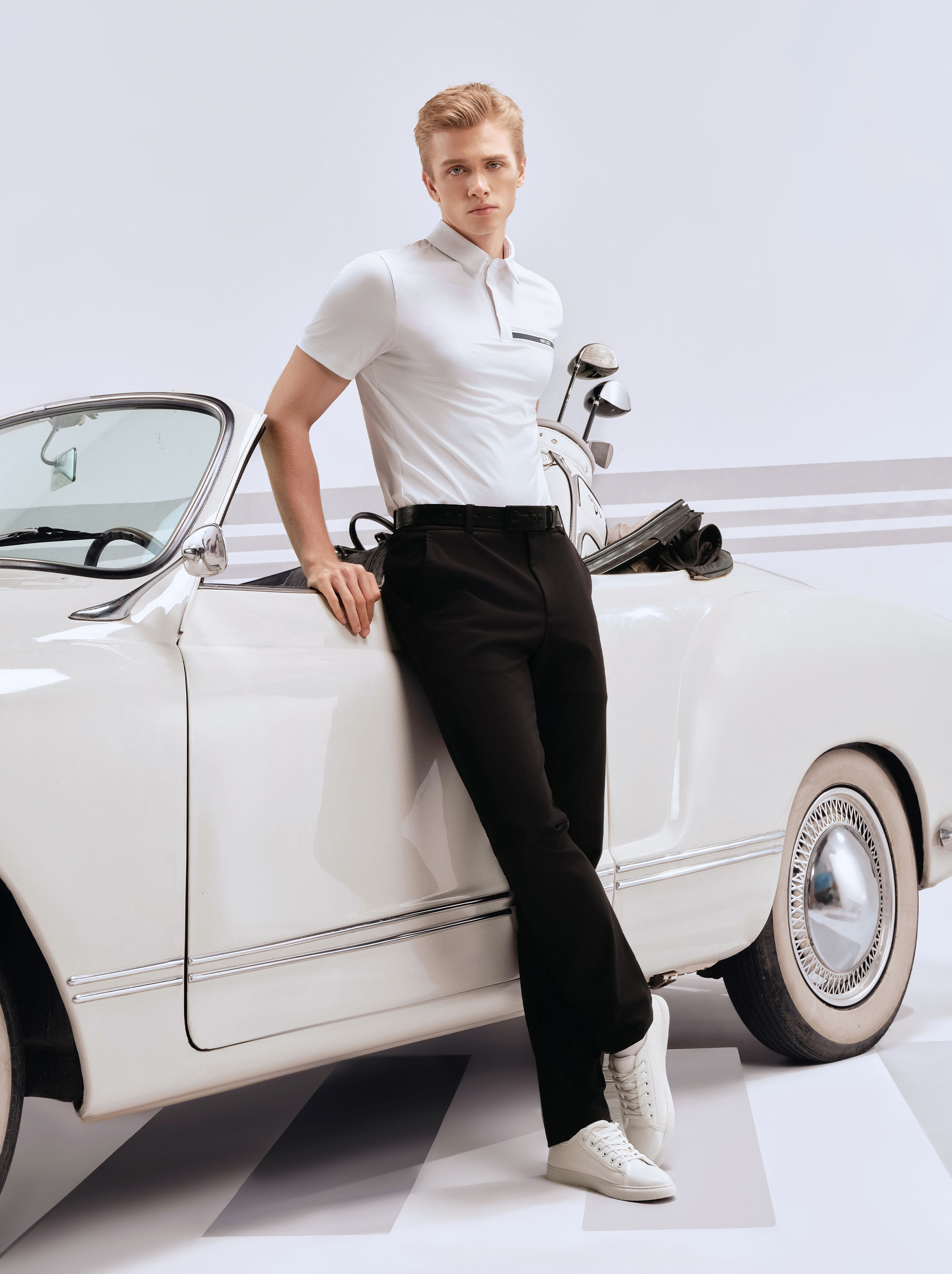 Bernard Top - Men’s Golf Polo Shirt (White)