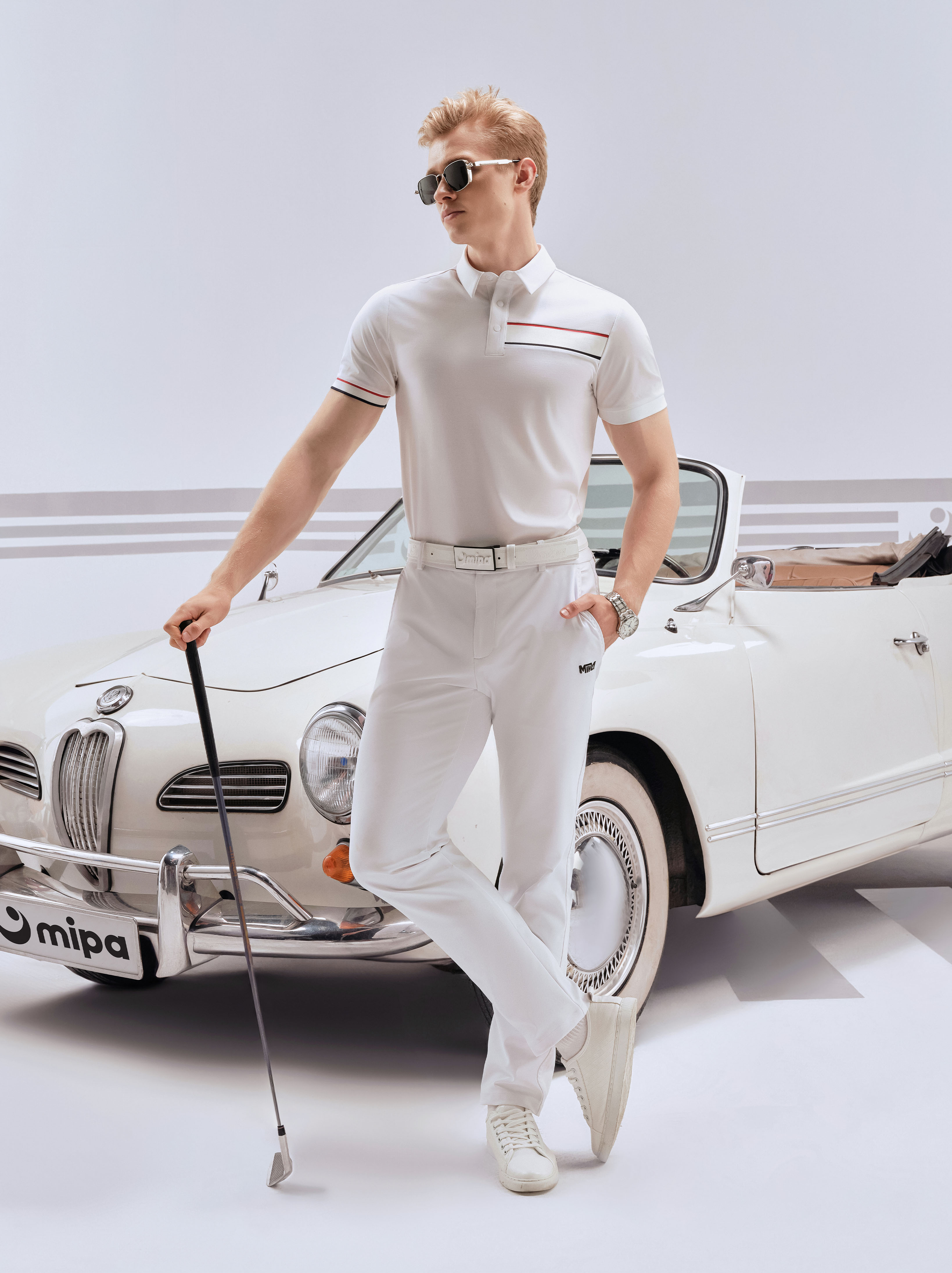 Freddie Top - Men’s Golf Polo Shirt (White)