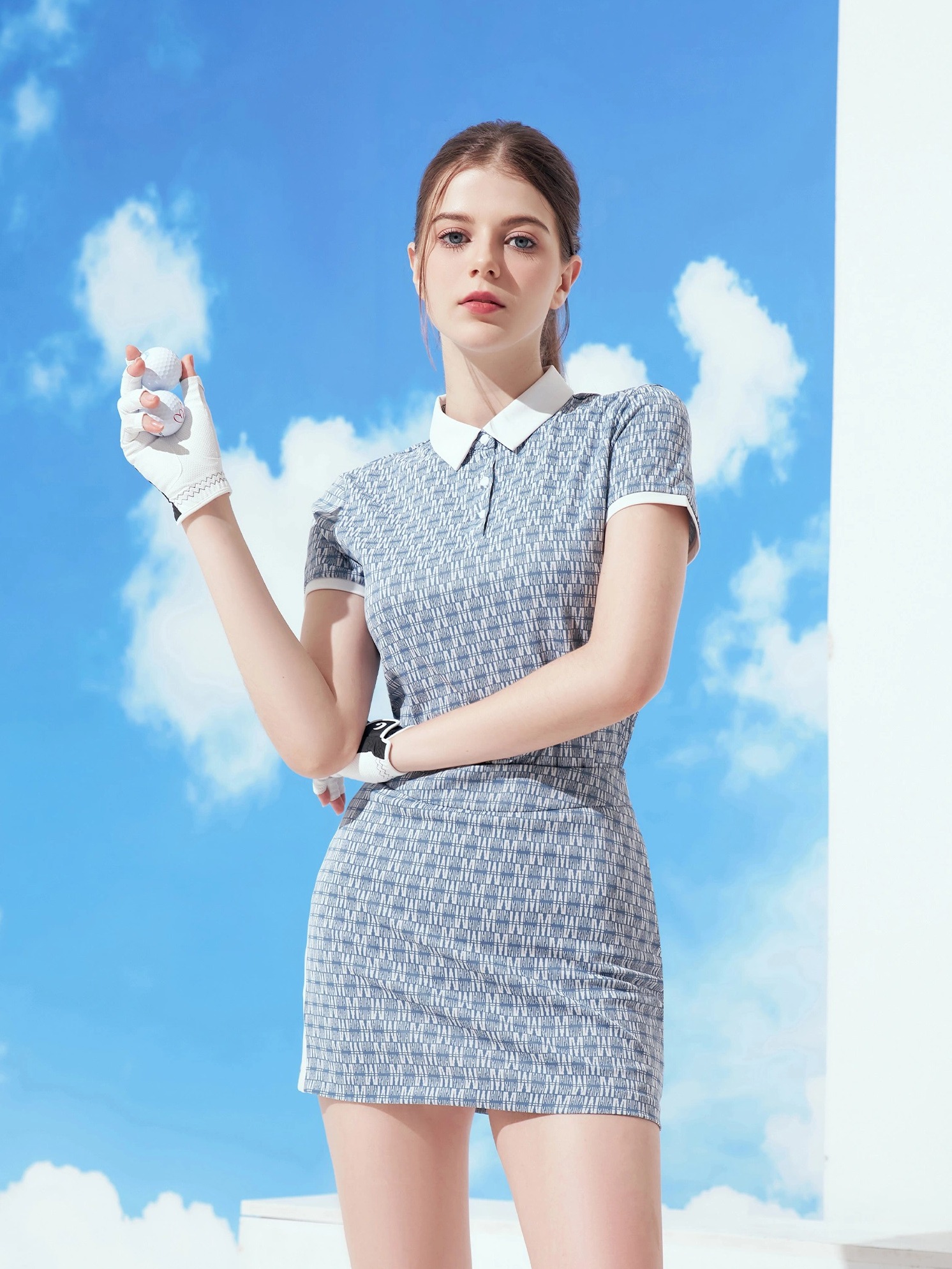 Jasmine Top - Women's Short Sleeve Golf Shirt (Blue)