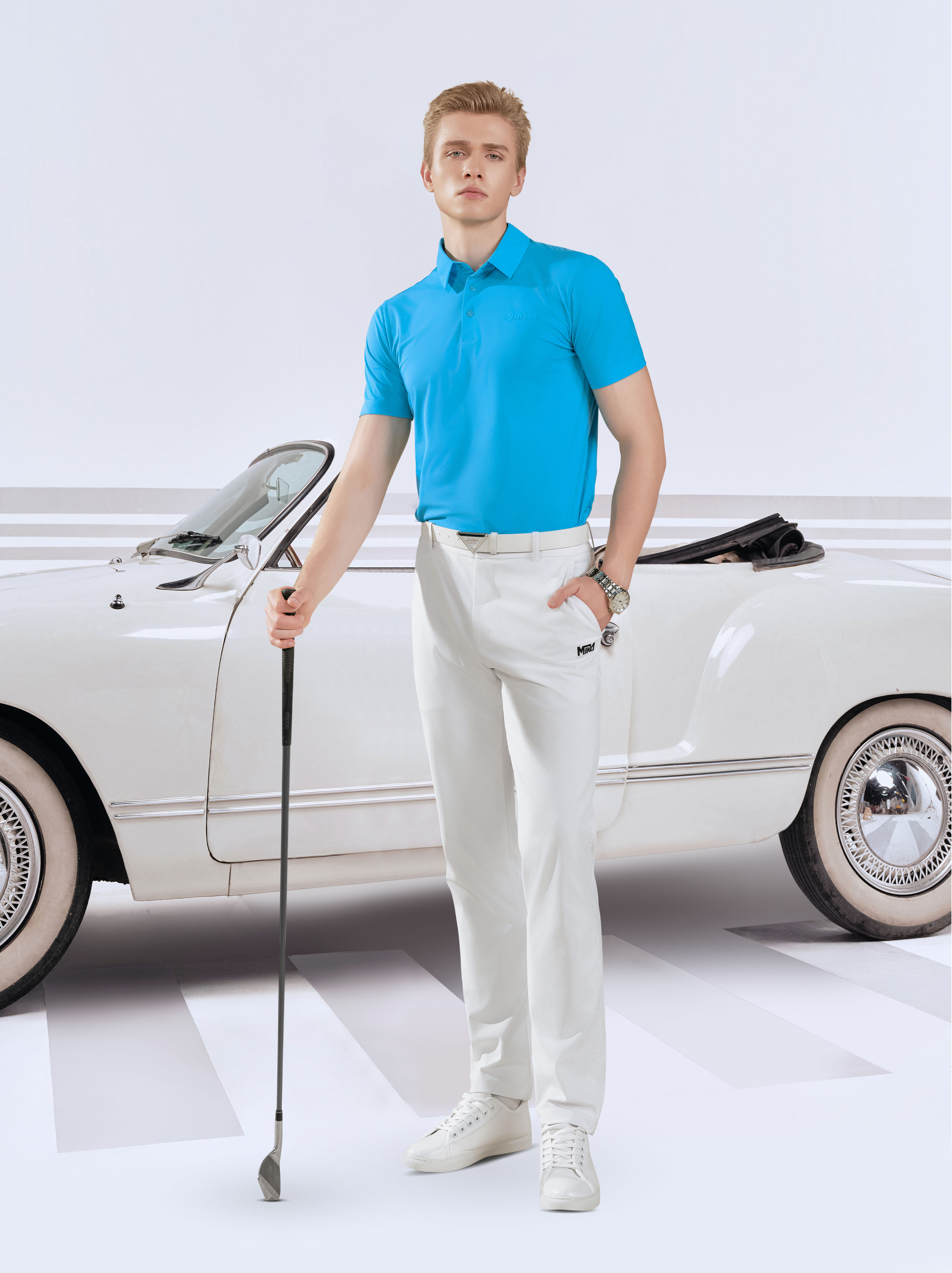 Marcus Top - Men’s Golf Polo Shirt (Blue)