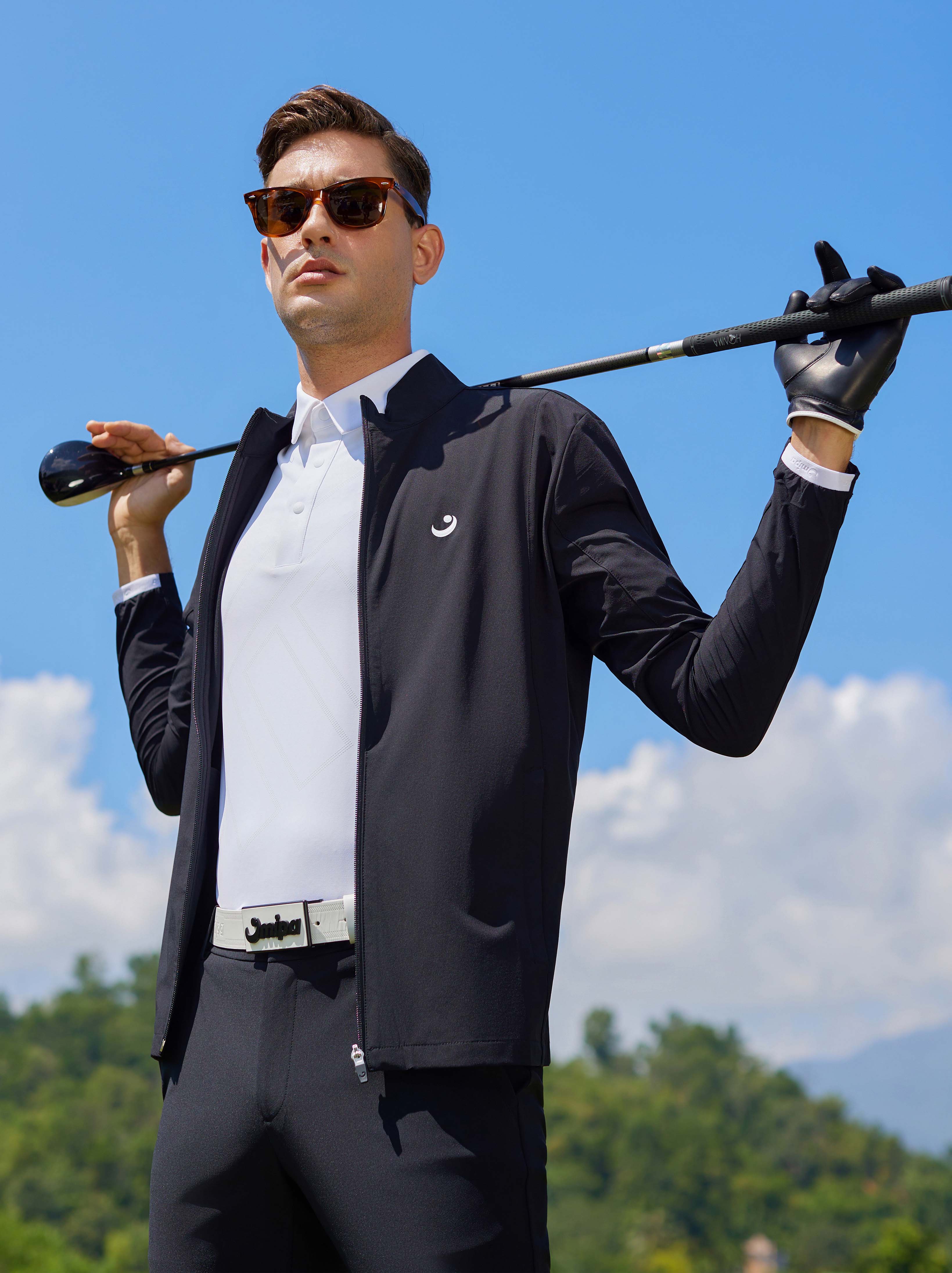 Amber Jacket - Men's Golf Jacket (Black)