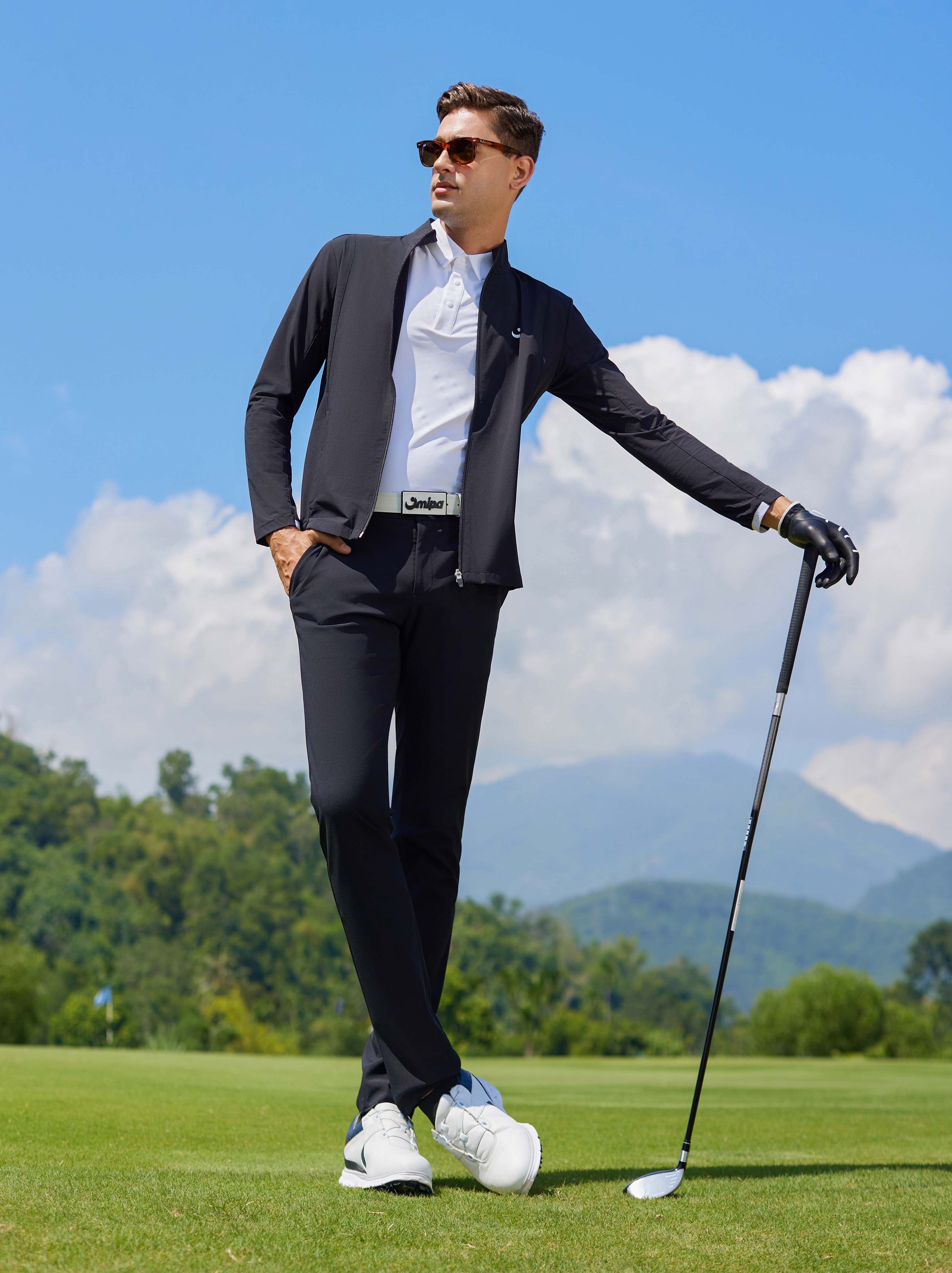 Amber Jacket - Men's Golf Jacket (Black)