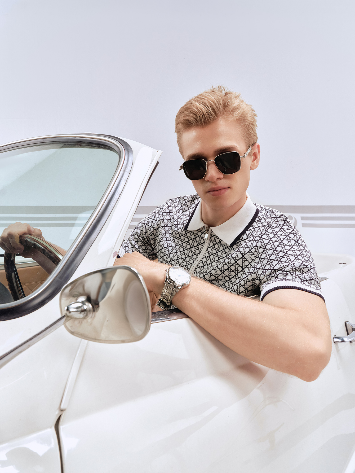 Mason Top - Men’s Golf Polo Shirt (Navy)