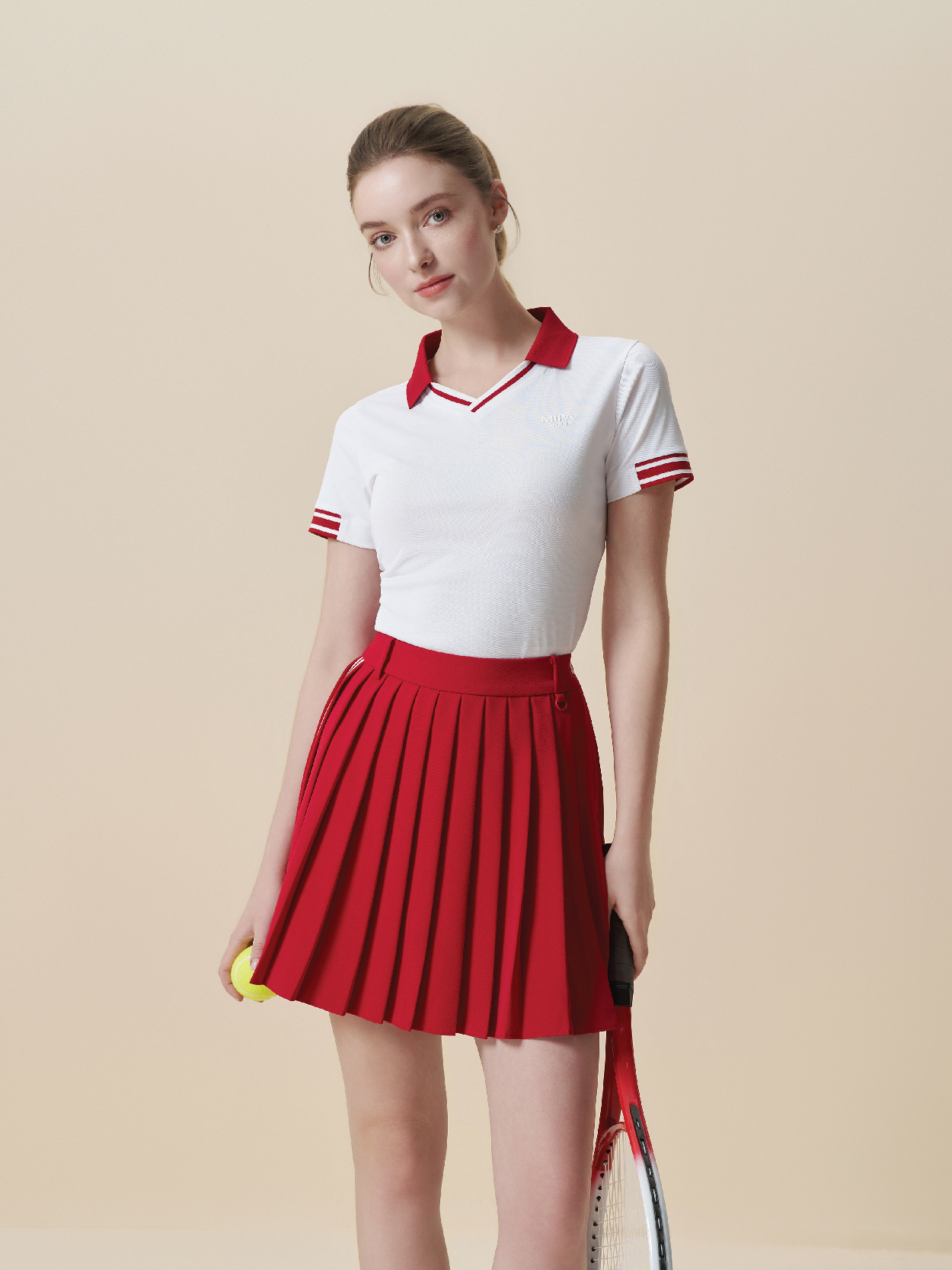 Grace Top - White Red