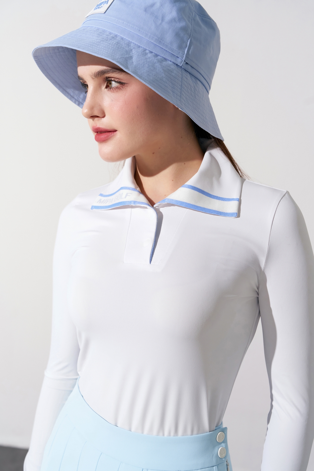 Zoey Top - White Blue