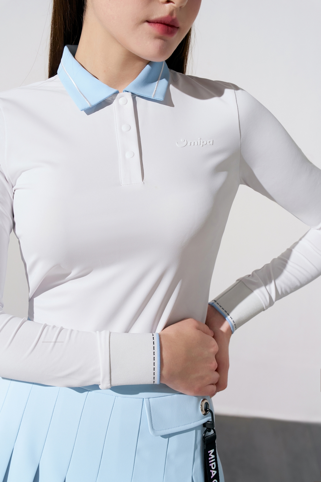 Leilani Top - White Blue