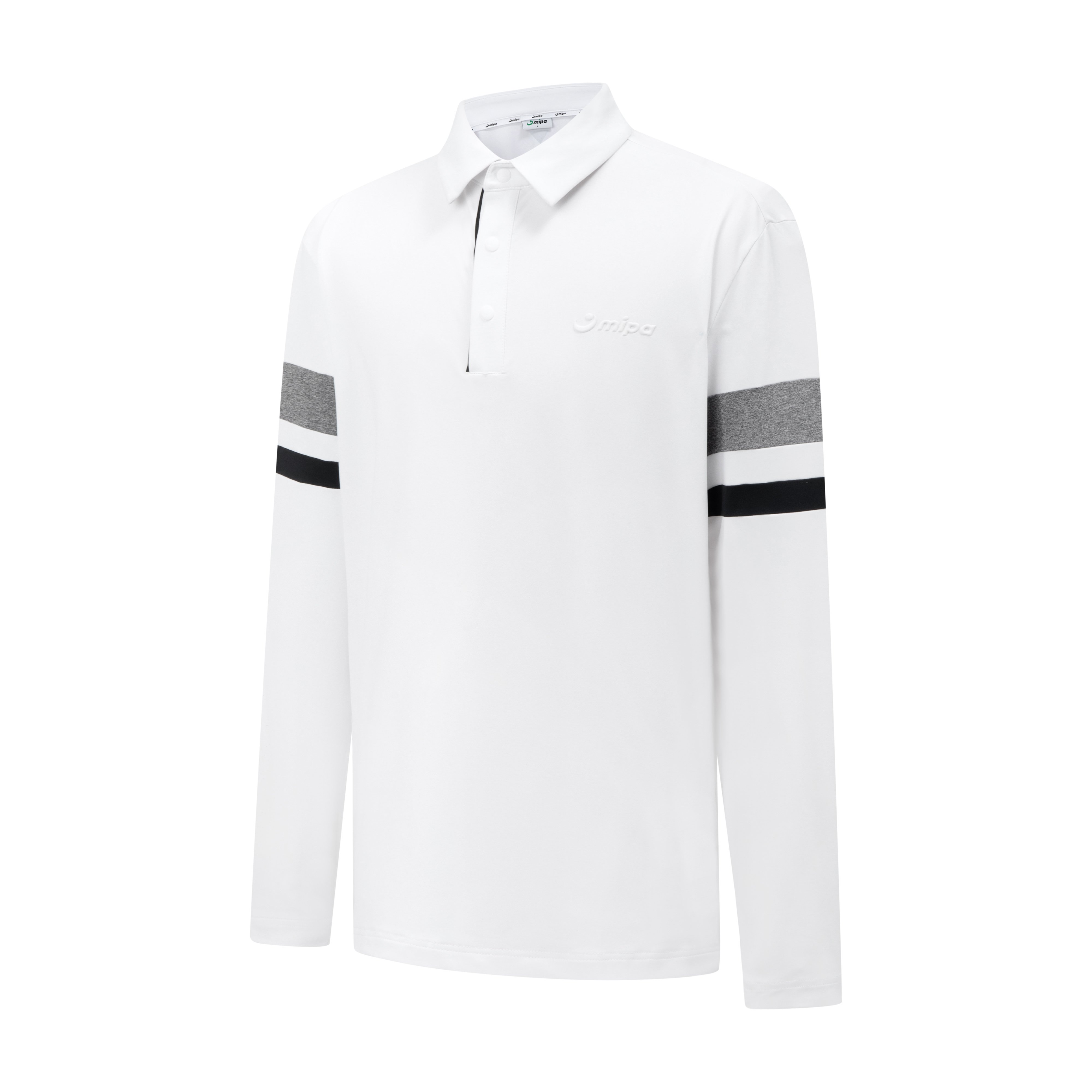 Justin Top - Men's Long Sleeve Golf Shirt (White)