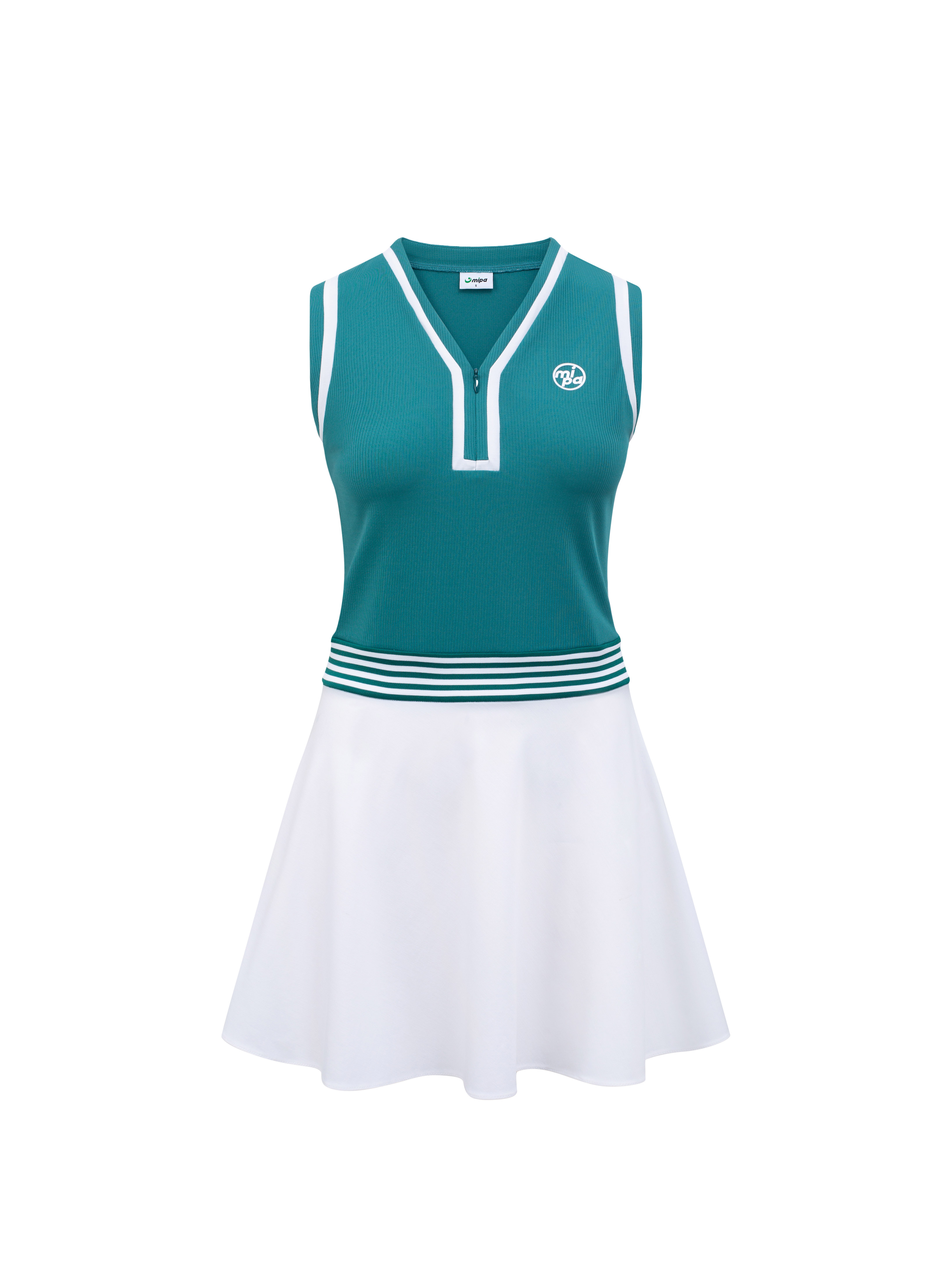 Lyla Dress - Green White