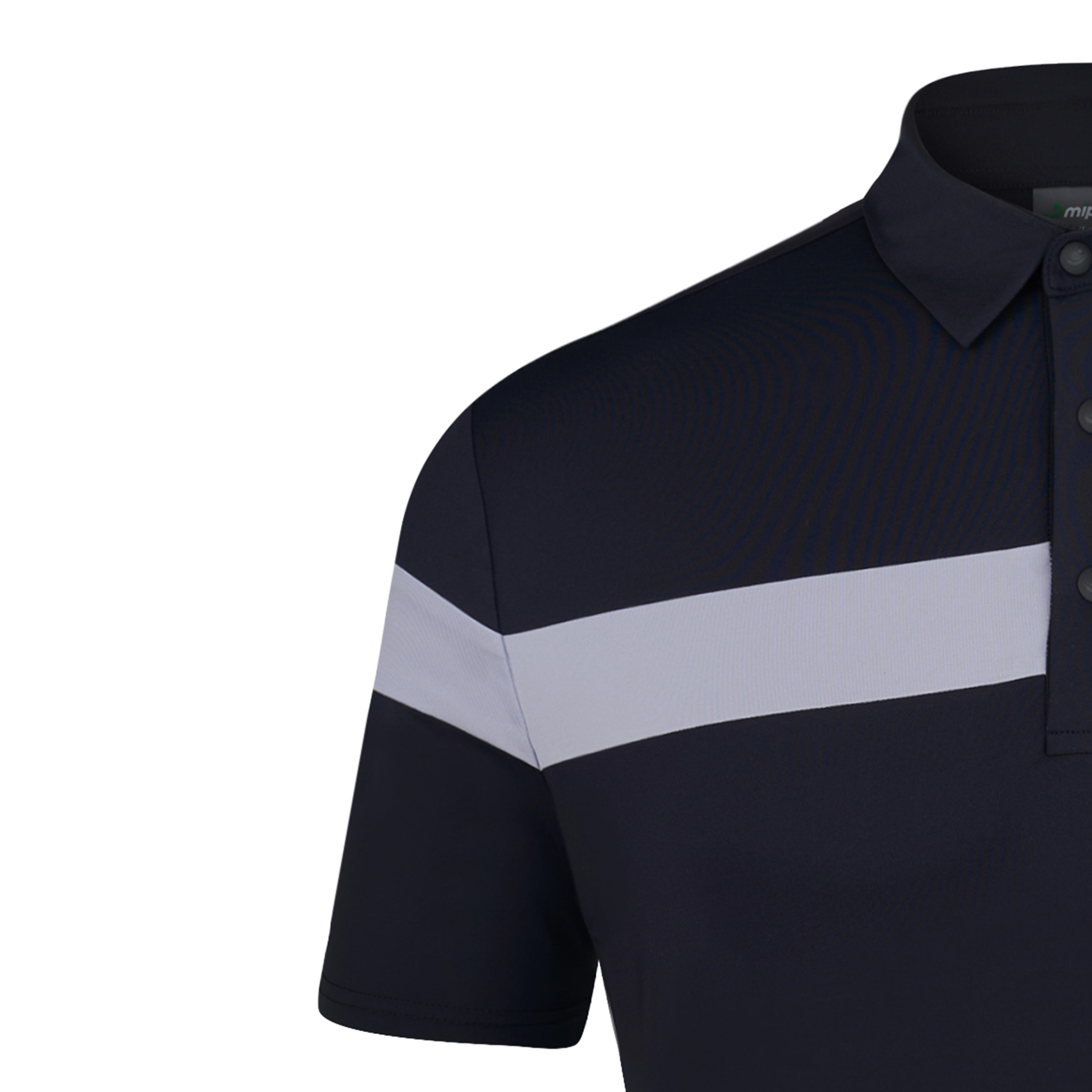 Lauren Top - Men’s Golf Polo Shirt (Black Grey)