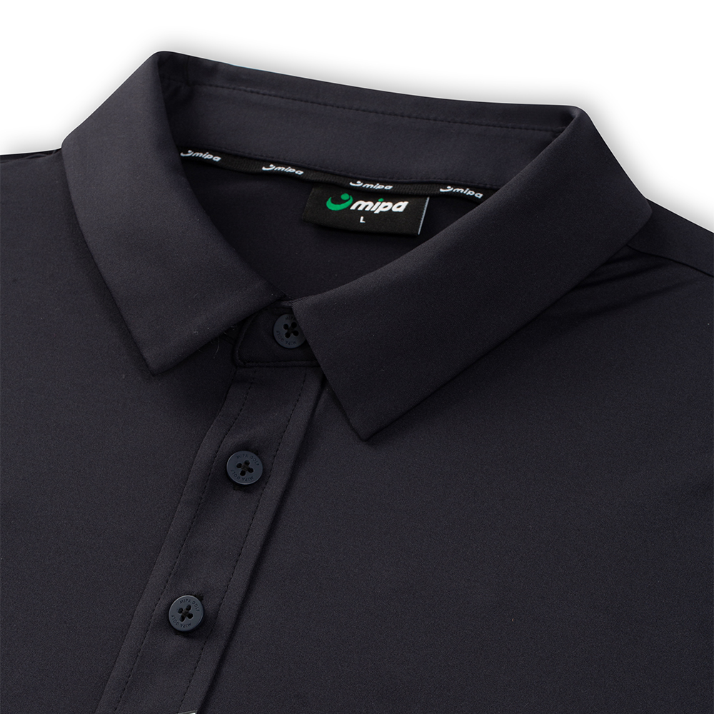 Black Silas Top - Men's Long Sleeve Golf Shirt