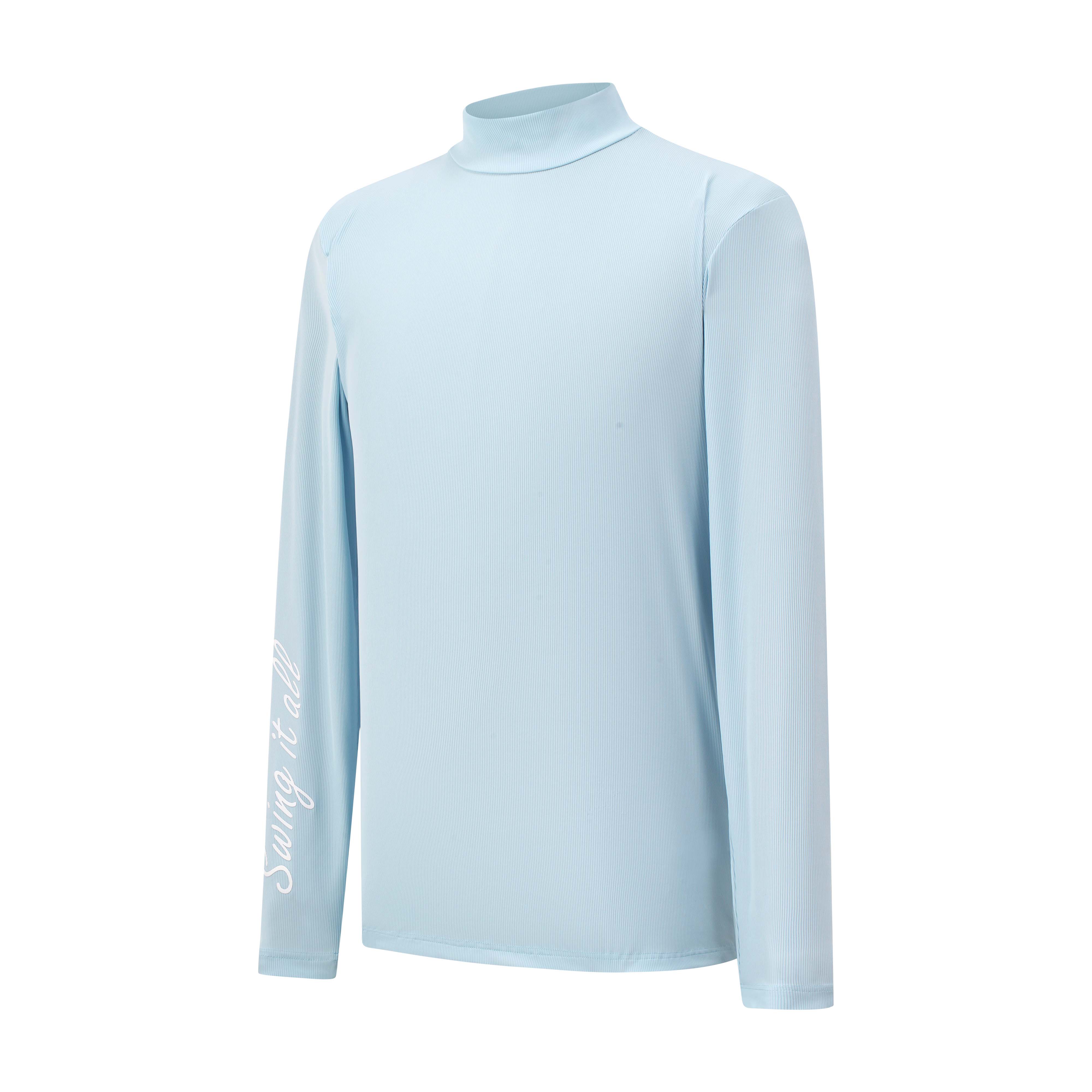 Louis Top - Men's Long Sleeve Golf Shirt (Blue)