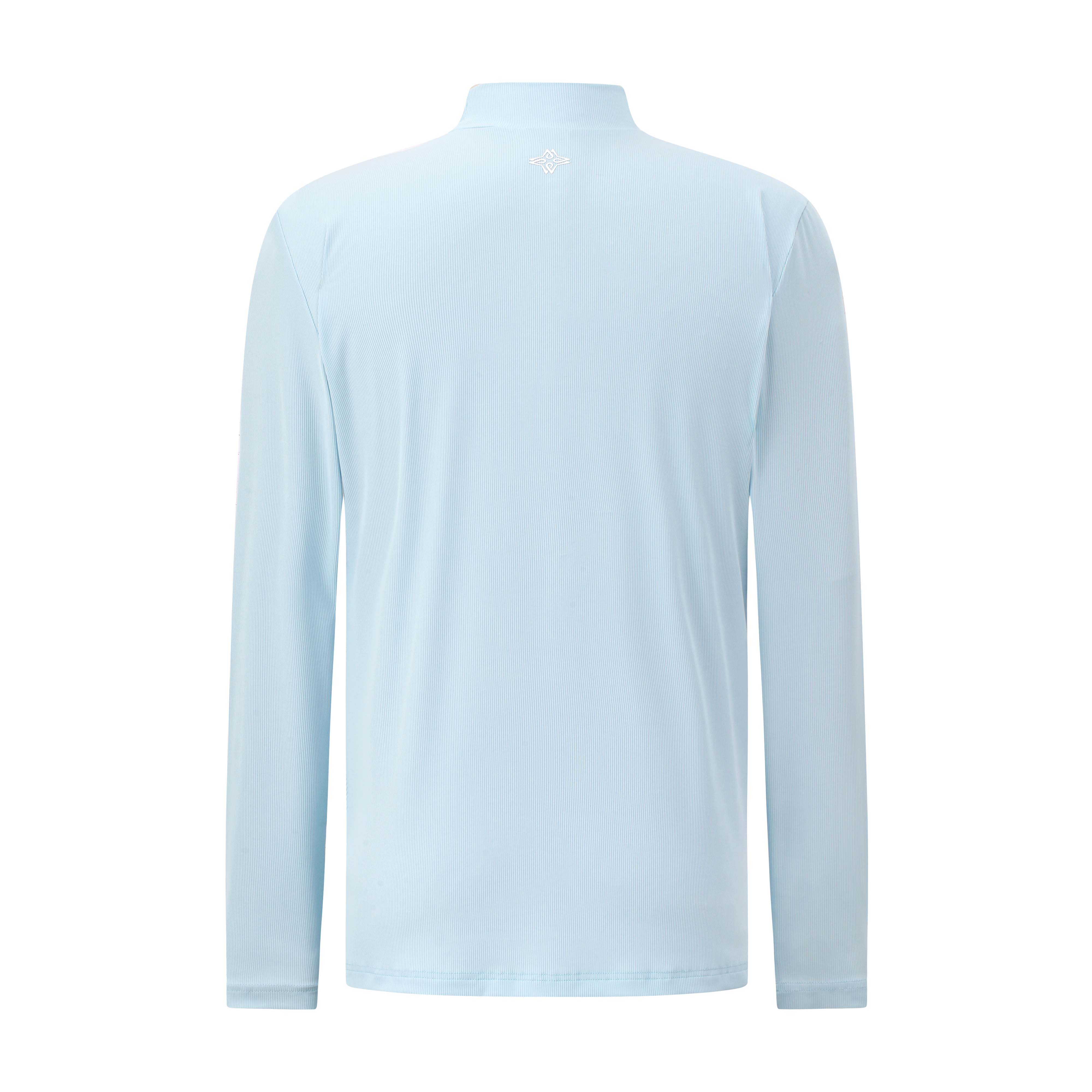 Louis Top - Men's Long Sleeve Golf Shirt (Blue)