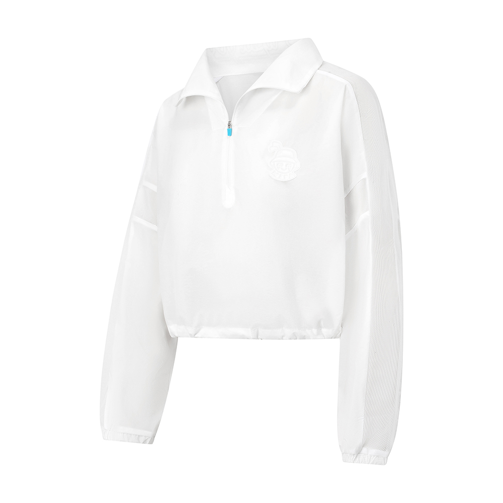 Farah Jacket - Women's Golf Jacket (White Blue)
