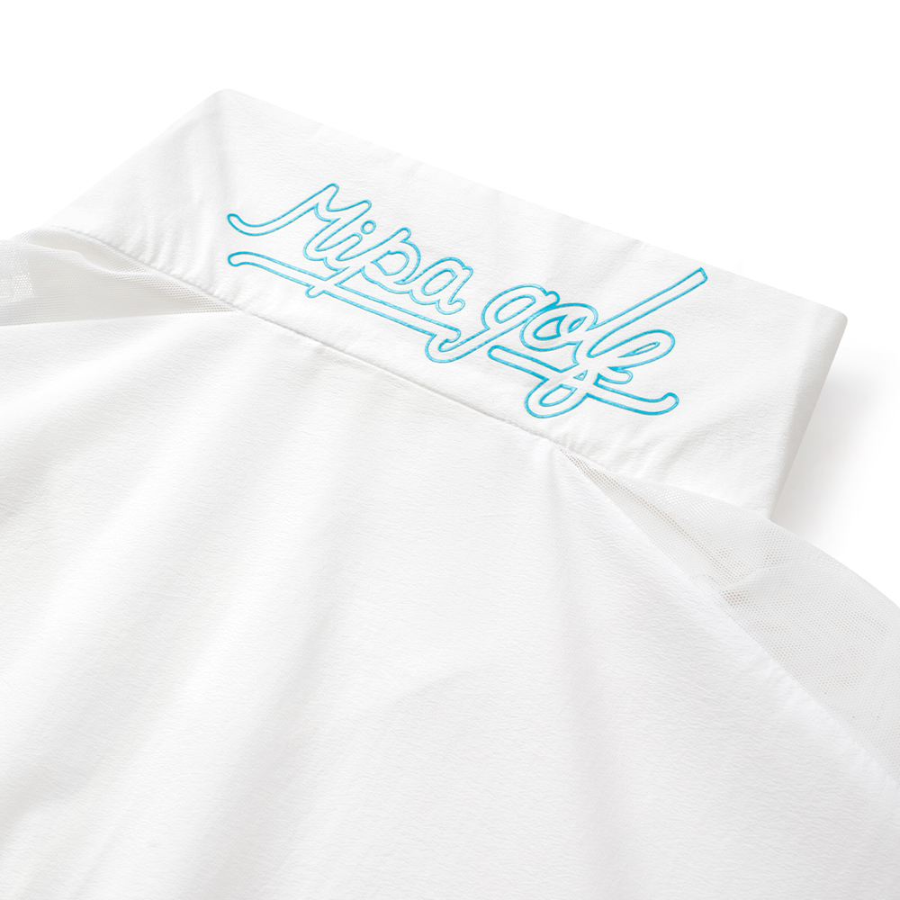 Farah Jacket - Women's Golf Jacket (White Blue)