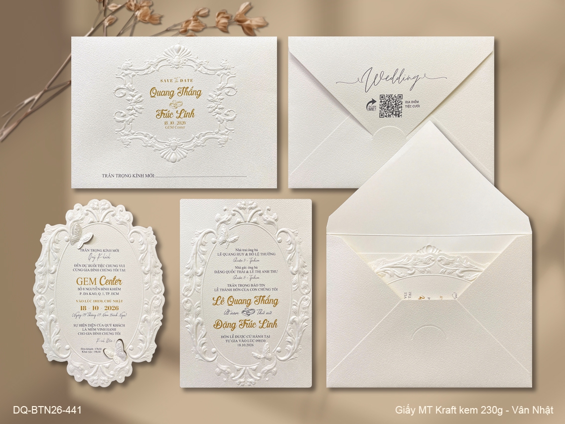 Giấy Mỹ Thuật Cao Cấp Và Vẻ Đẹp Tinh Tế Của Thiệp Cưới