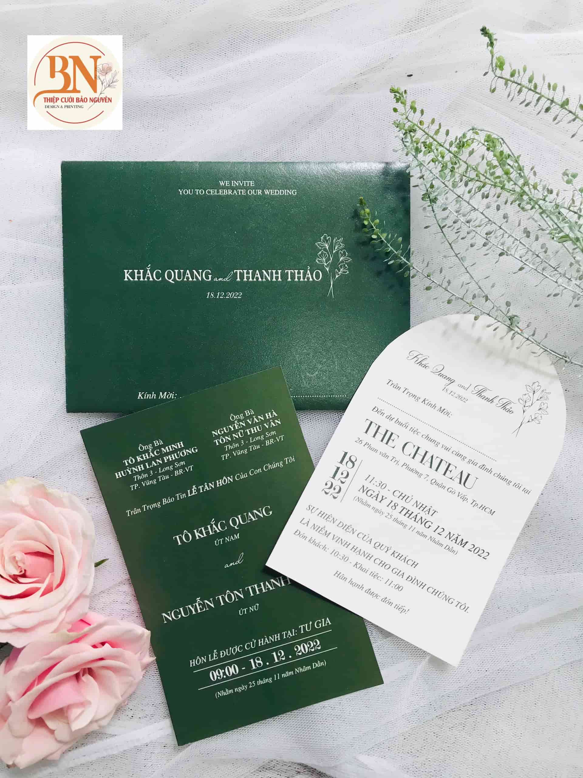 (RRK-BN11) Thiệp Cưới KTS Giấy Ford 200