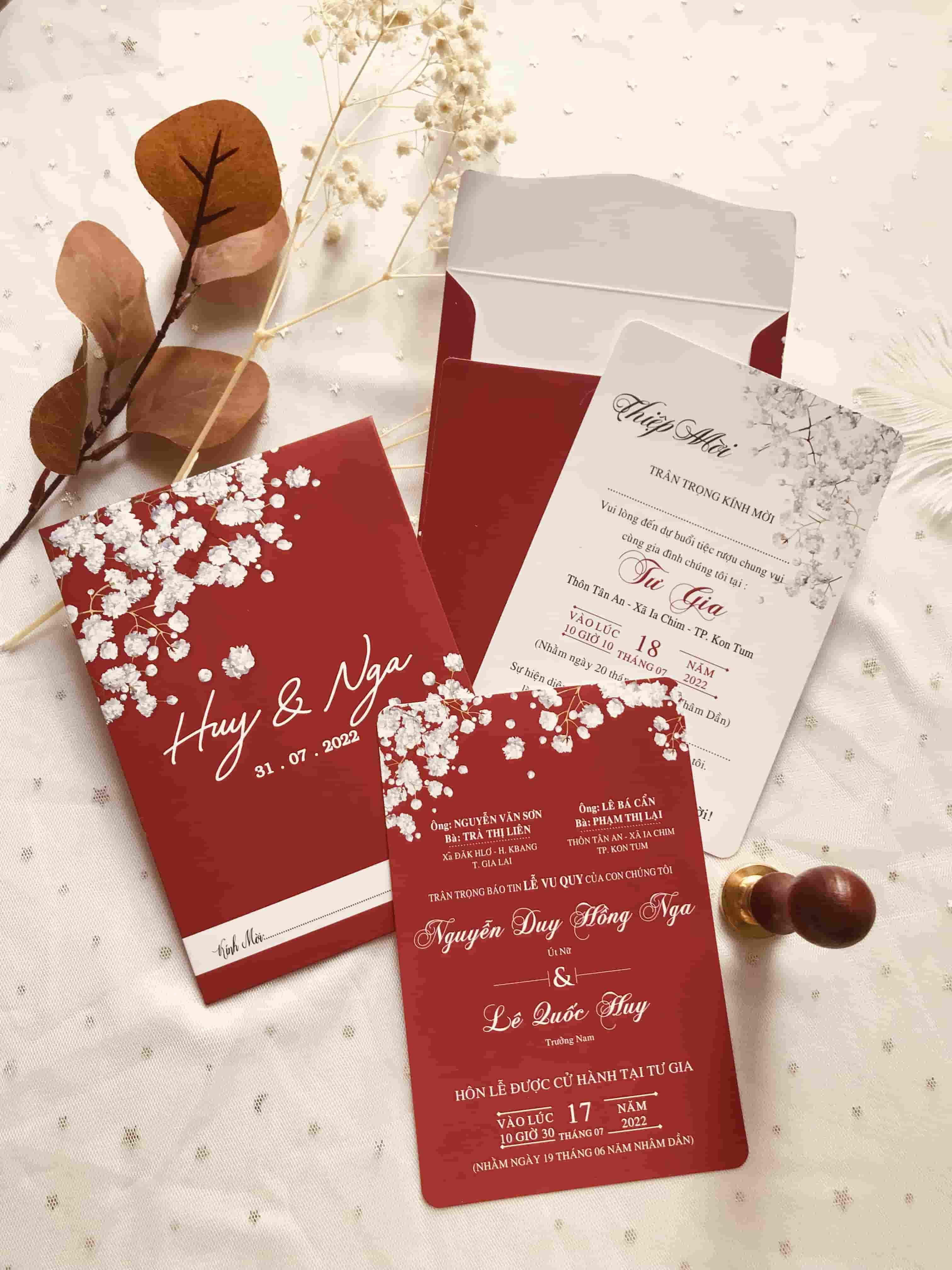 (RR-D18) Thiệp Cưới In Hình CD-CR - Giấy Ford 200