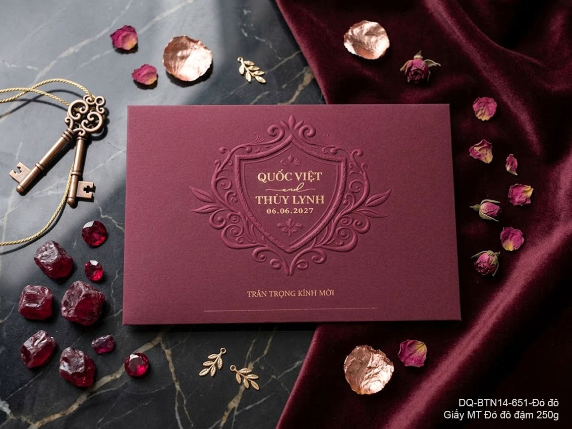 (DQBTN114651dodo) Thiệp Cưới Cao Cấp 2026