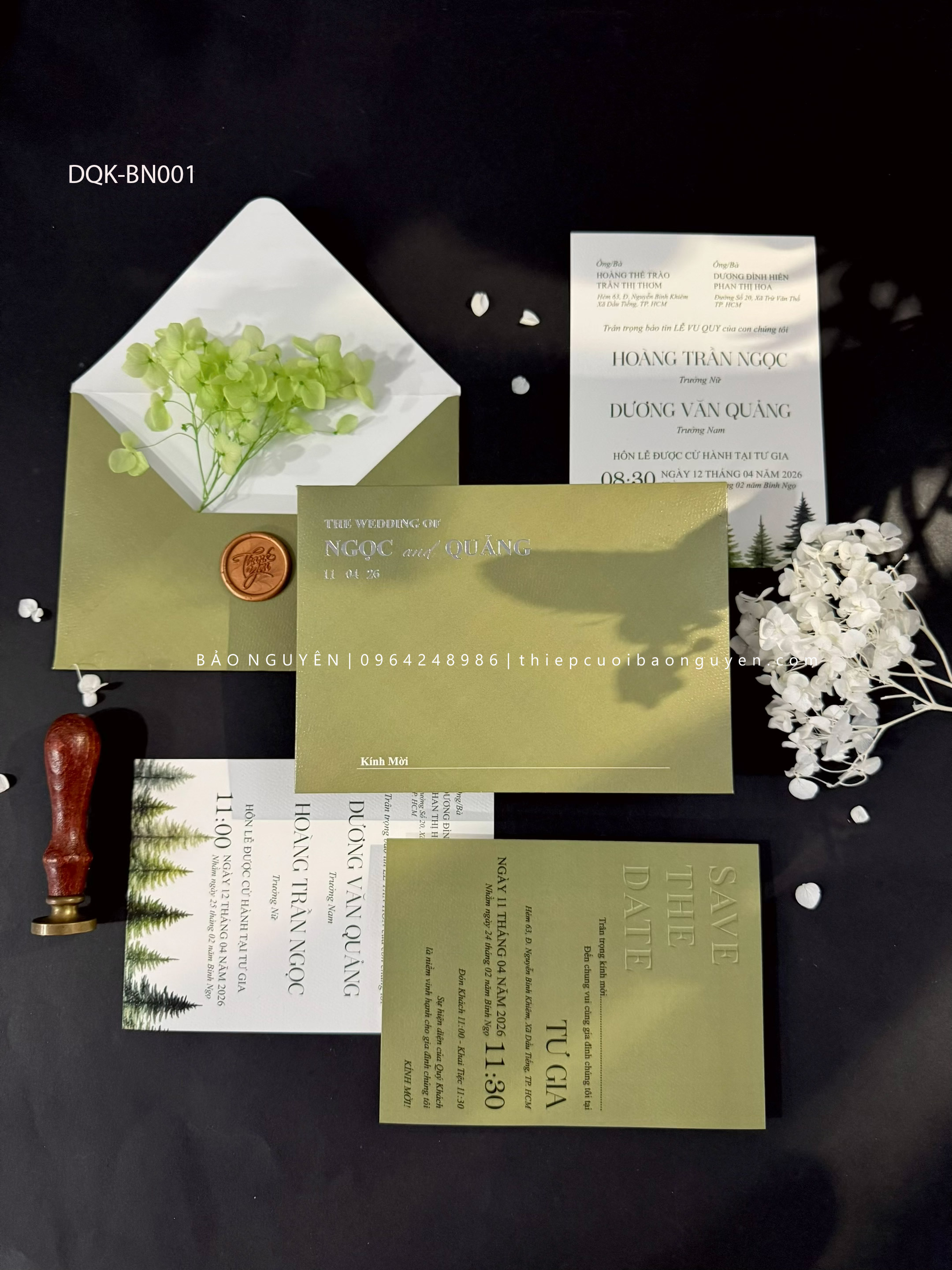 (DQK-BN001) Thiệp Cưới Kỹ Thuật Số_Hiện Đại