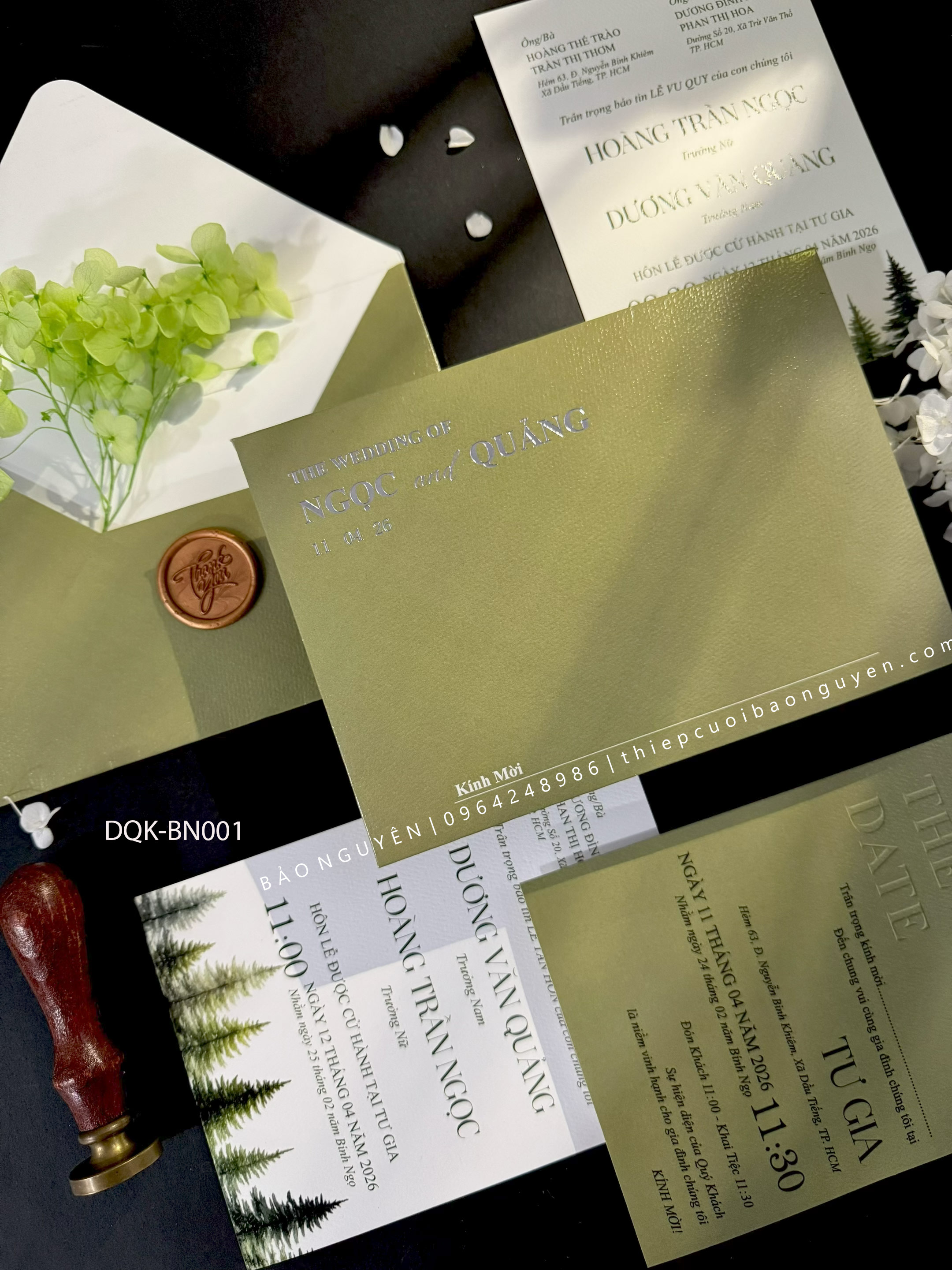 (DQK-BN001) Thiệp Cưới Kỹ Thuật Số_Hiện Đại