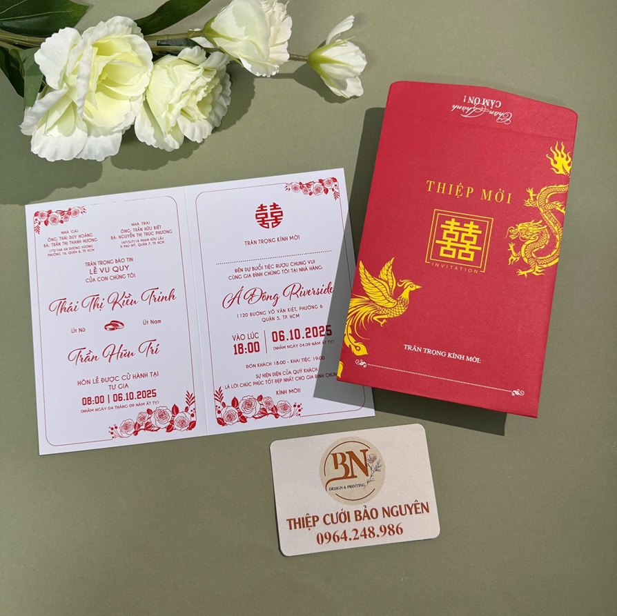 (GYL-Y5218) Thiệp cưới offset mẫu hiện đại