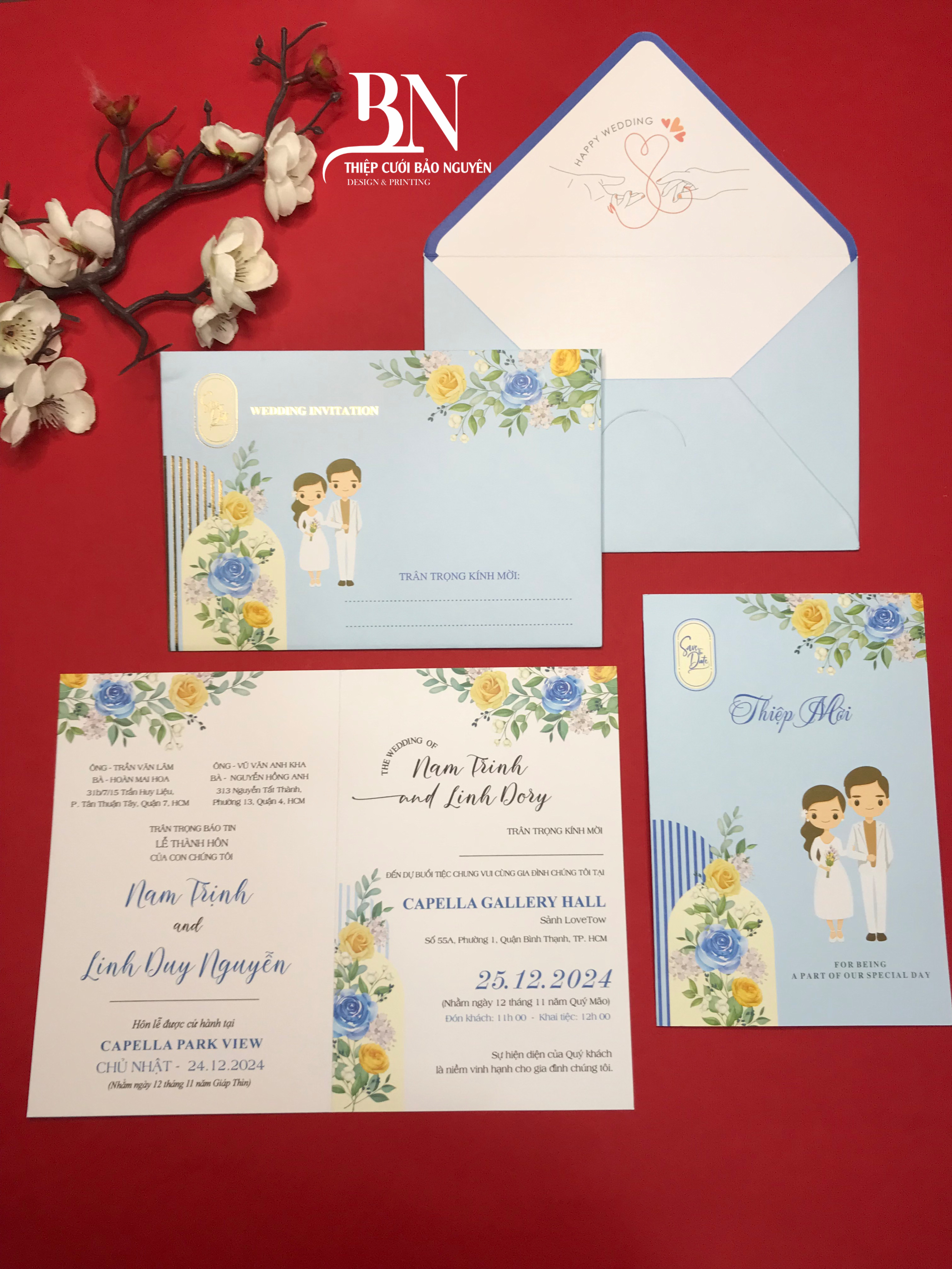 (GYL - M411) Thiệp cưới offset mẫu hiện đại