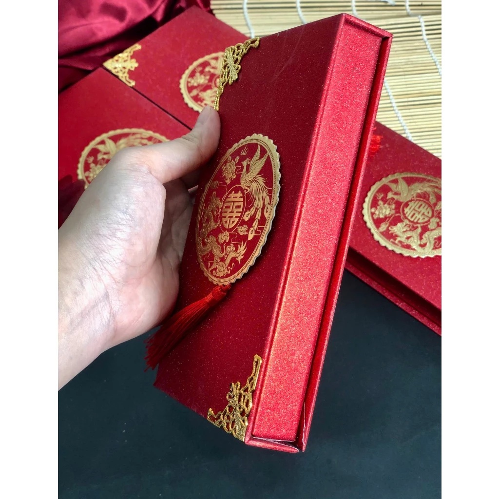 Hộp nạp tài cưới - hỏi kim tuyến
