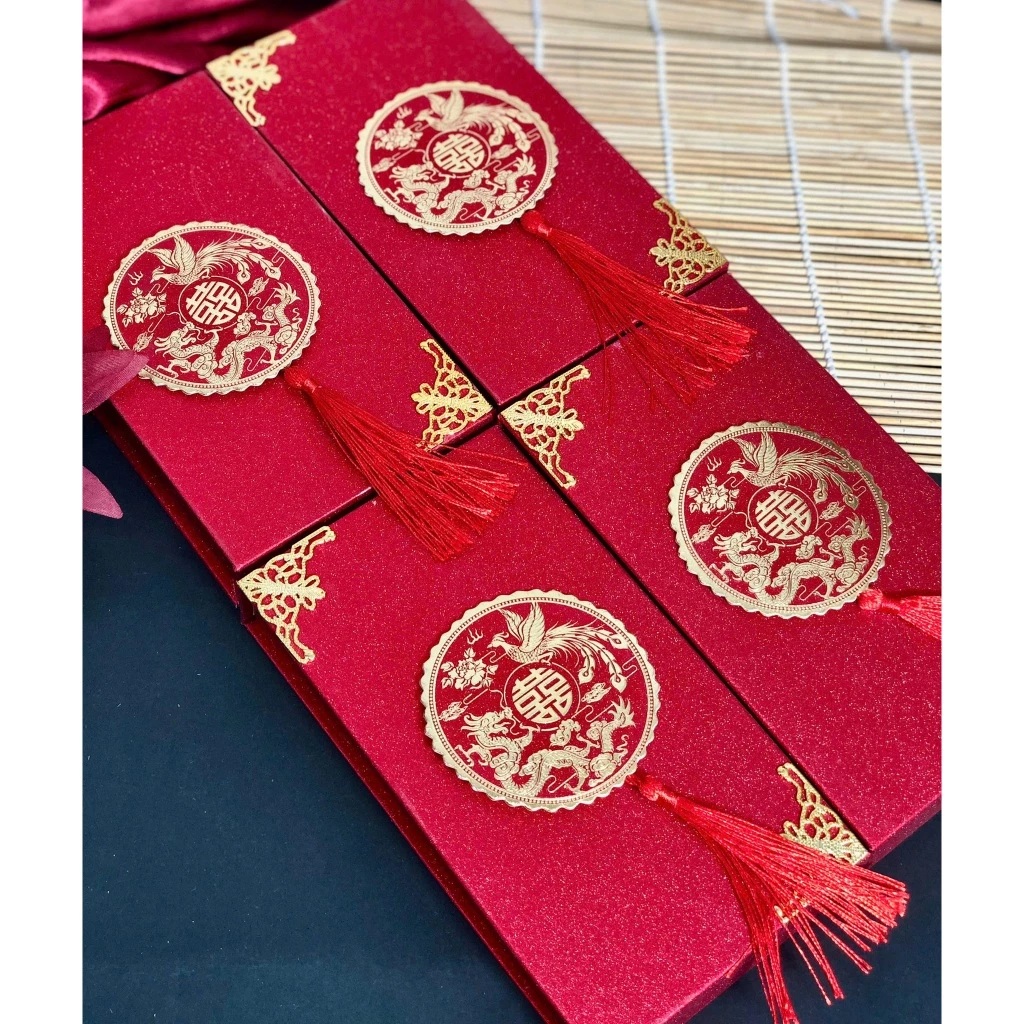 Hộp nạp tài cưới - hỏi kim tuyến