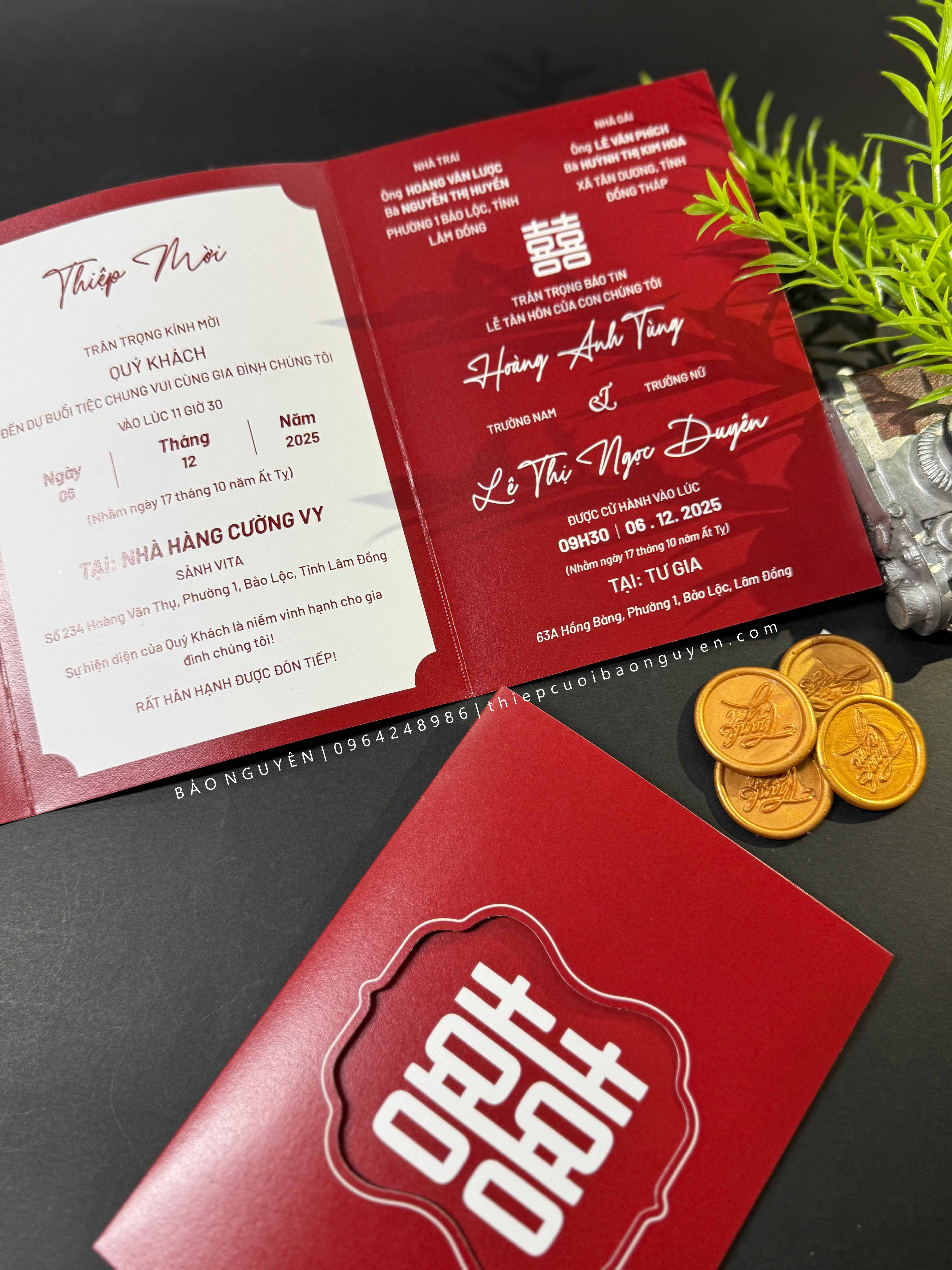 (RRBC-BN010) Thiệp cưới KTS Gập 3