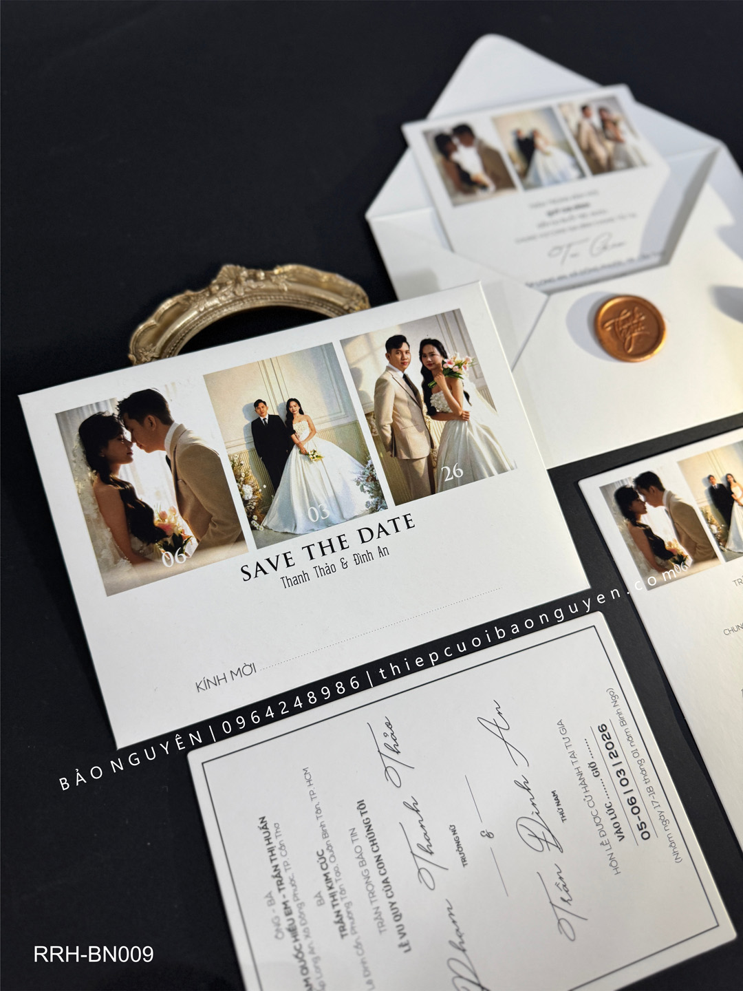(RRH-BN008) Thiệp Cưới In Hình Cưới