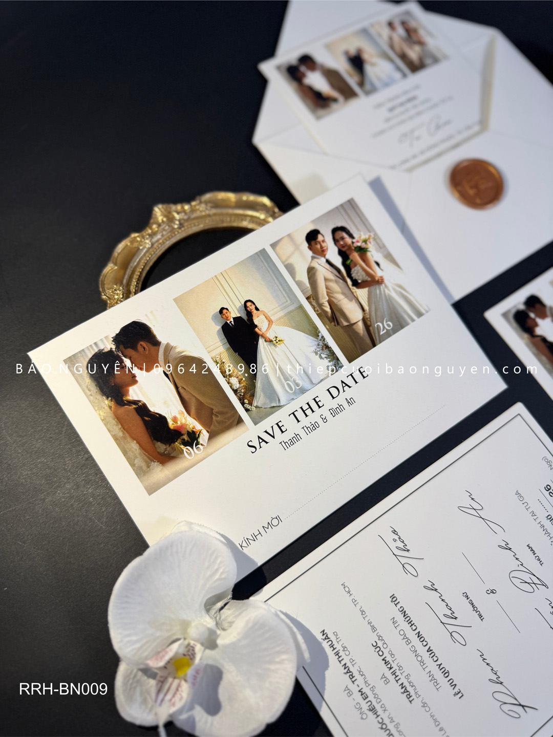 (RRH-BN008) Thiệp Cưới In Hình Cưới