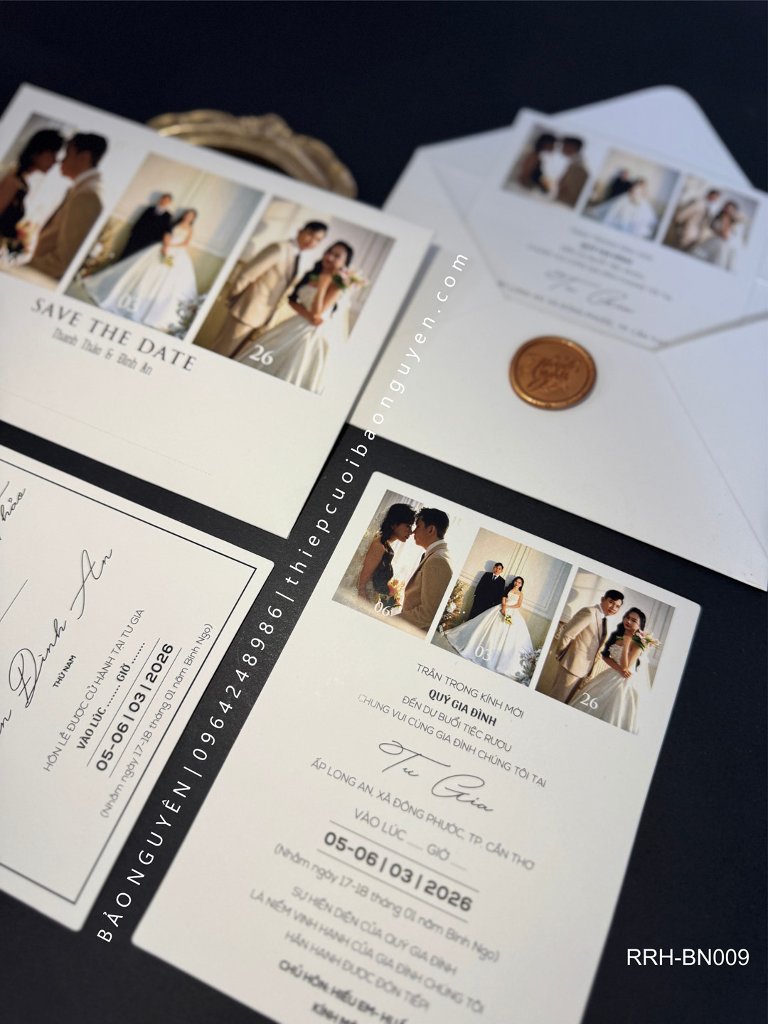 (RRH-BN008) Thiệp Cưới In Hình Cưới