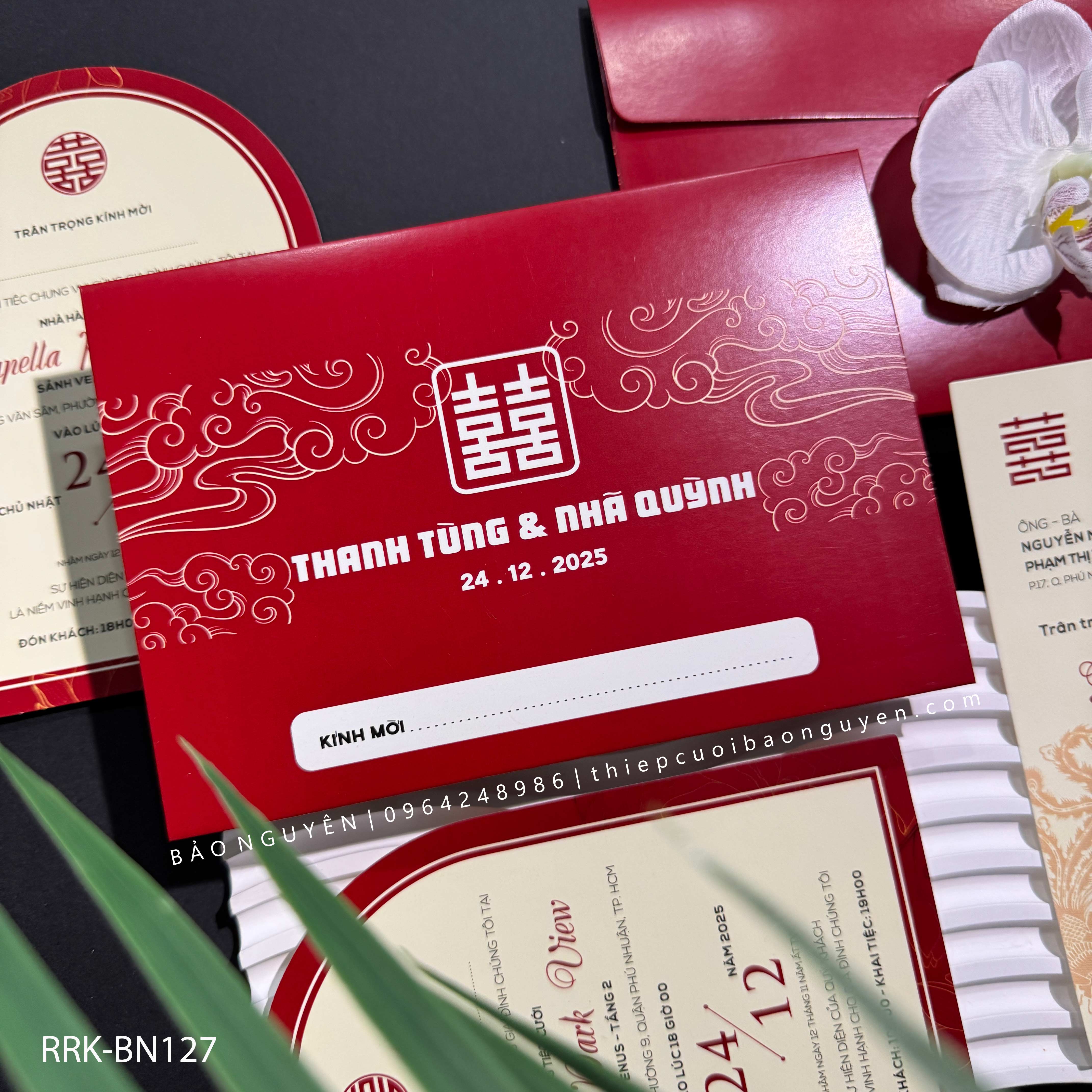 (RRK-BN127) Thiệp Cưới KTS hiện đại sang trọng