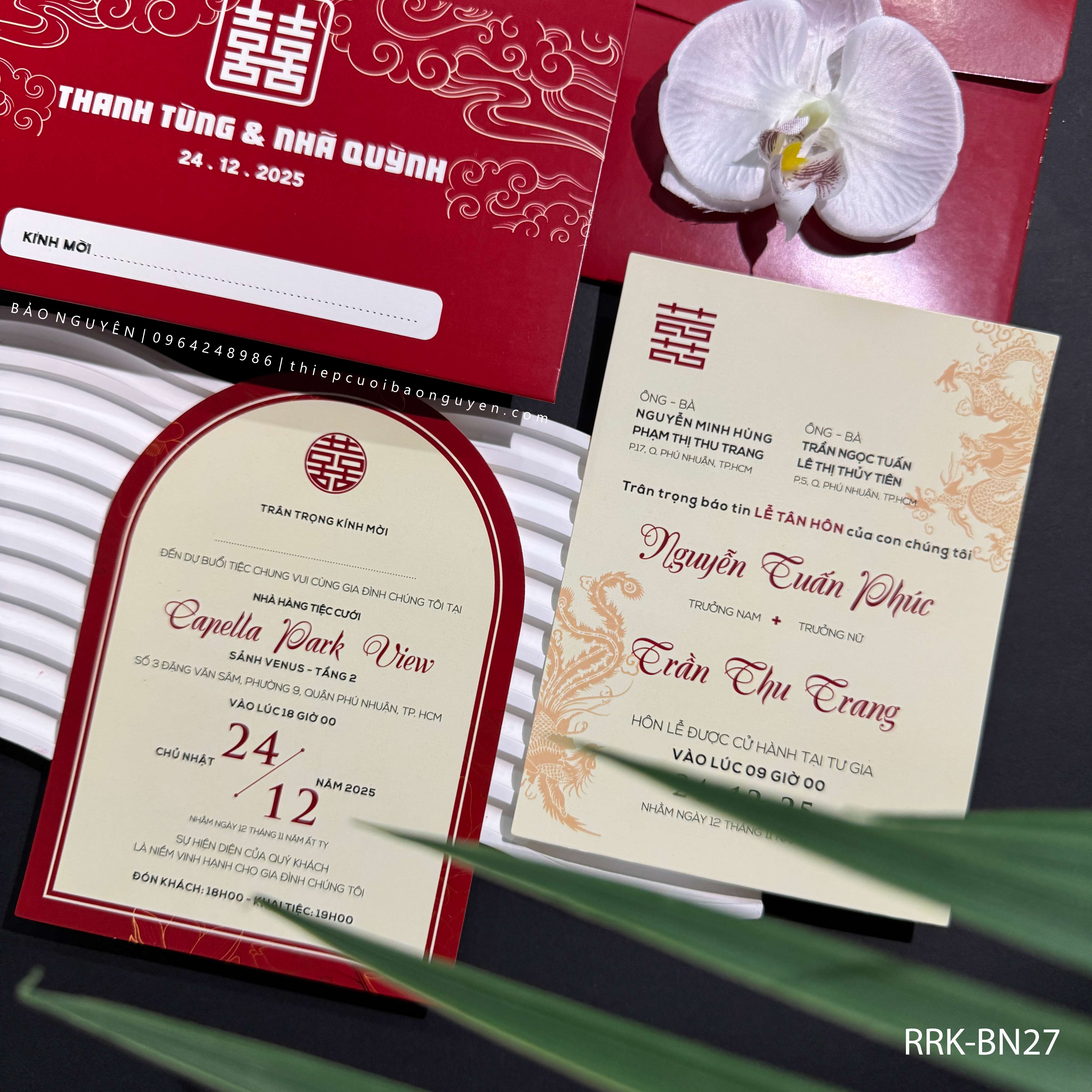 (RRK-BN127) Thiệp Cưới KTS hiện đại sang trọng