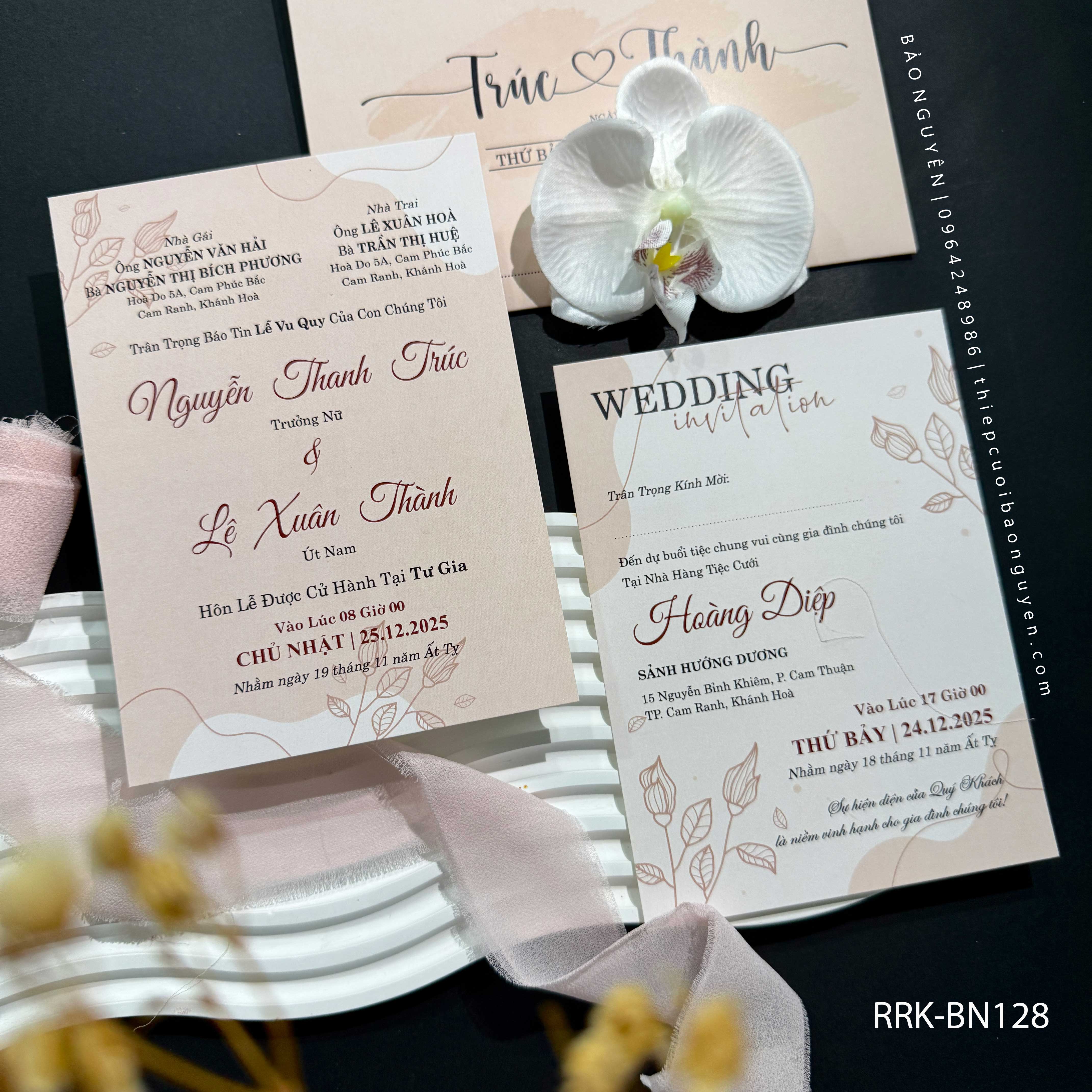 (RRK-BN128) Thiệp Cưới KTS hiện đại sang trọng