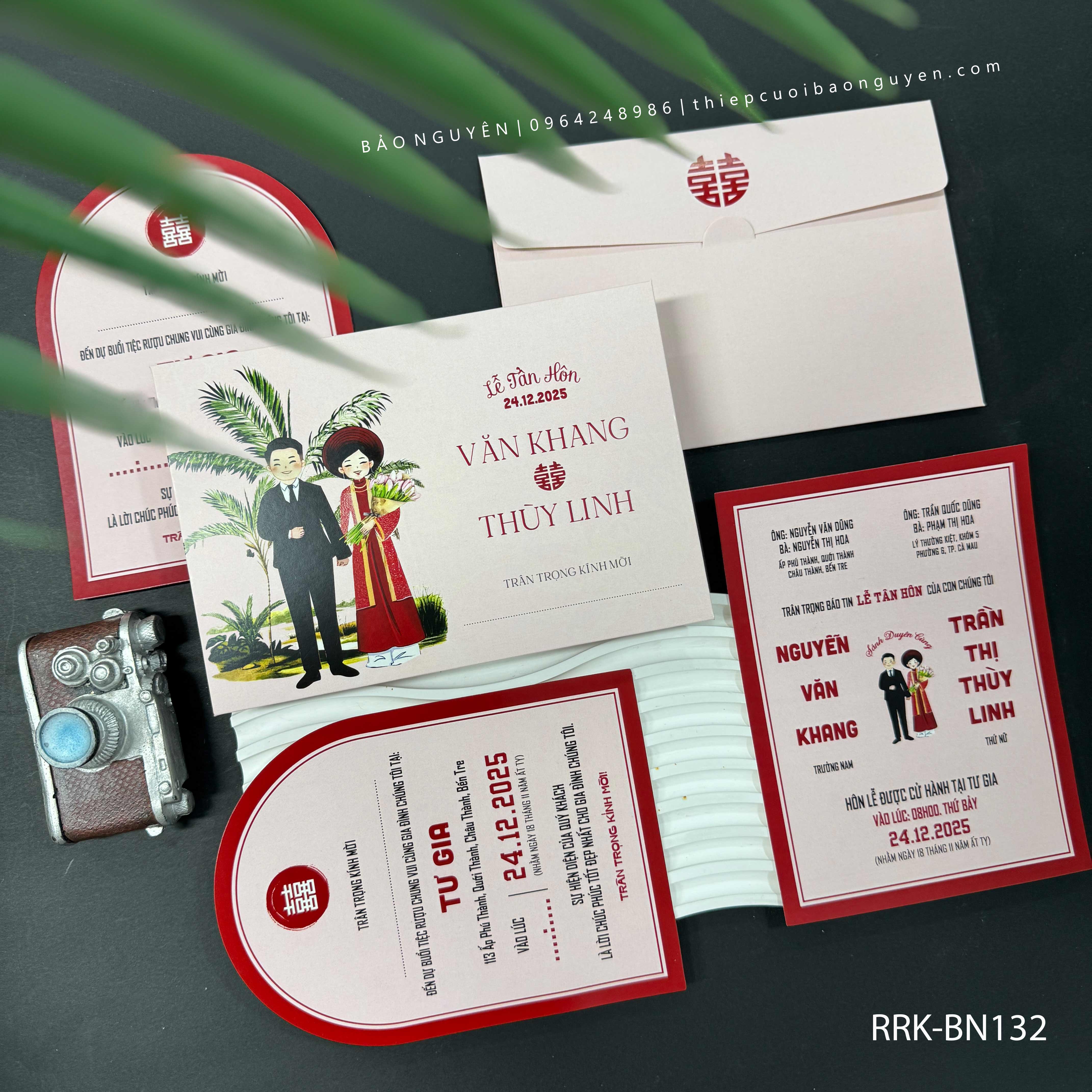 (RRK-BN132) Thiệp Cưới KTS hiện đại sang trọng