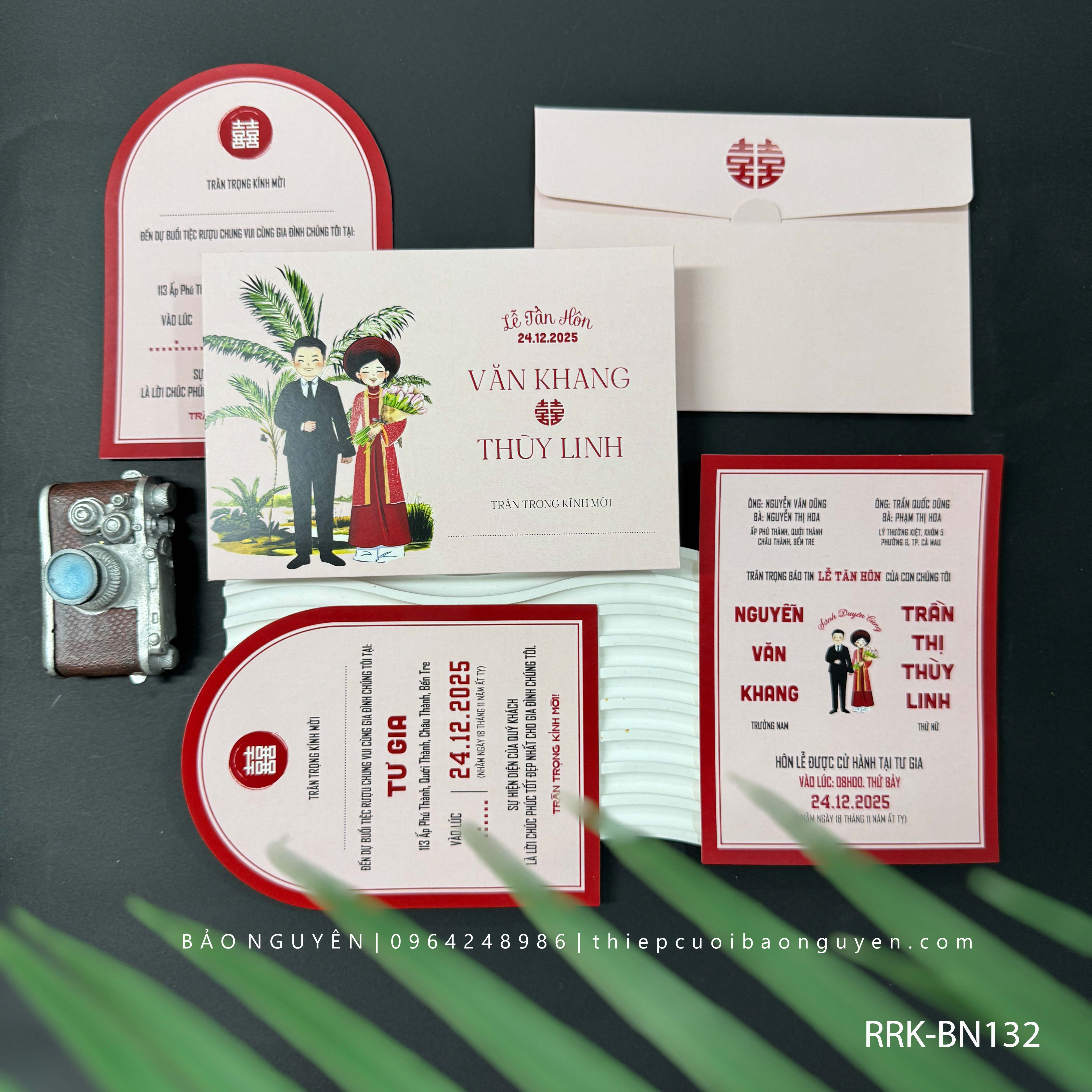 (RRK-BN132) Thiệp Cưới KTS hiện đại sang trọng