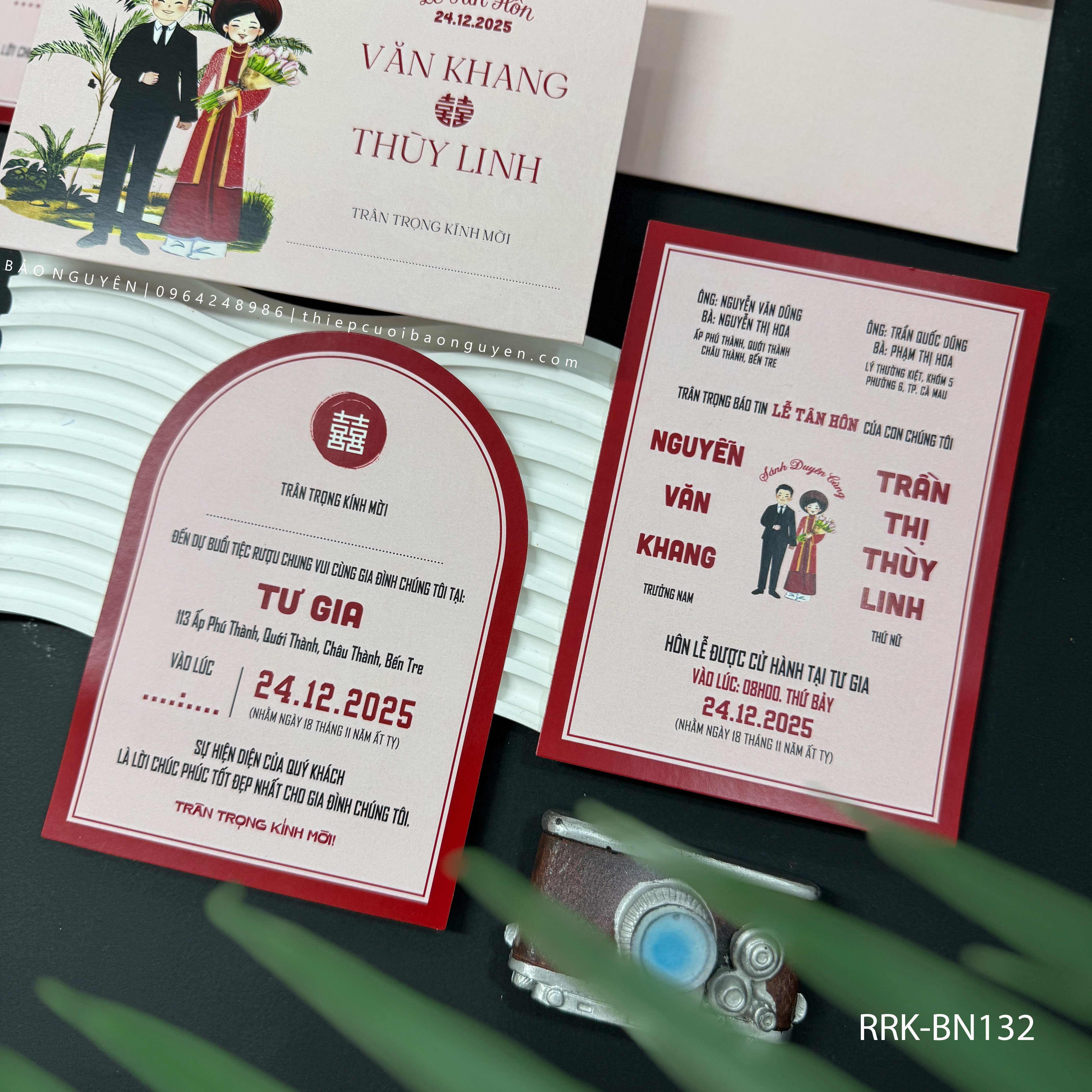 (RRK-BN132) Thiệp Cưới KTS hiện đại sang trọng