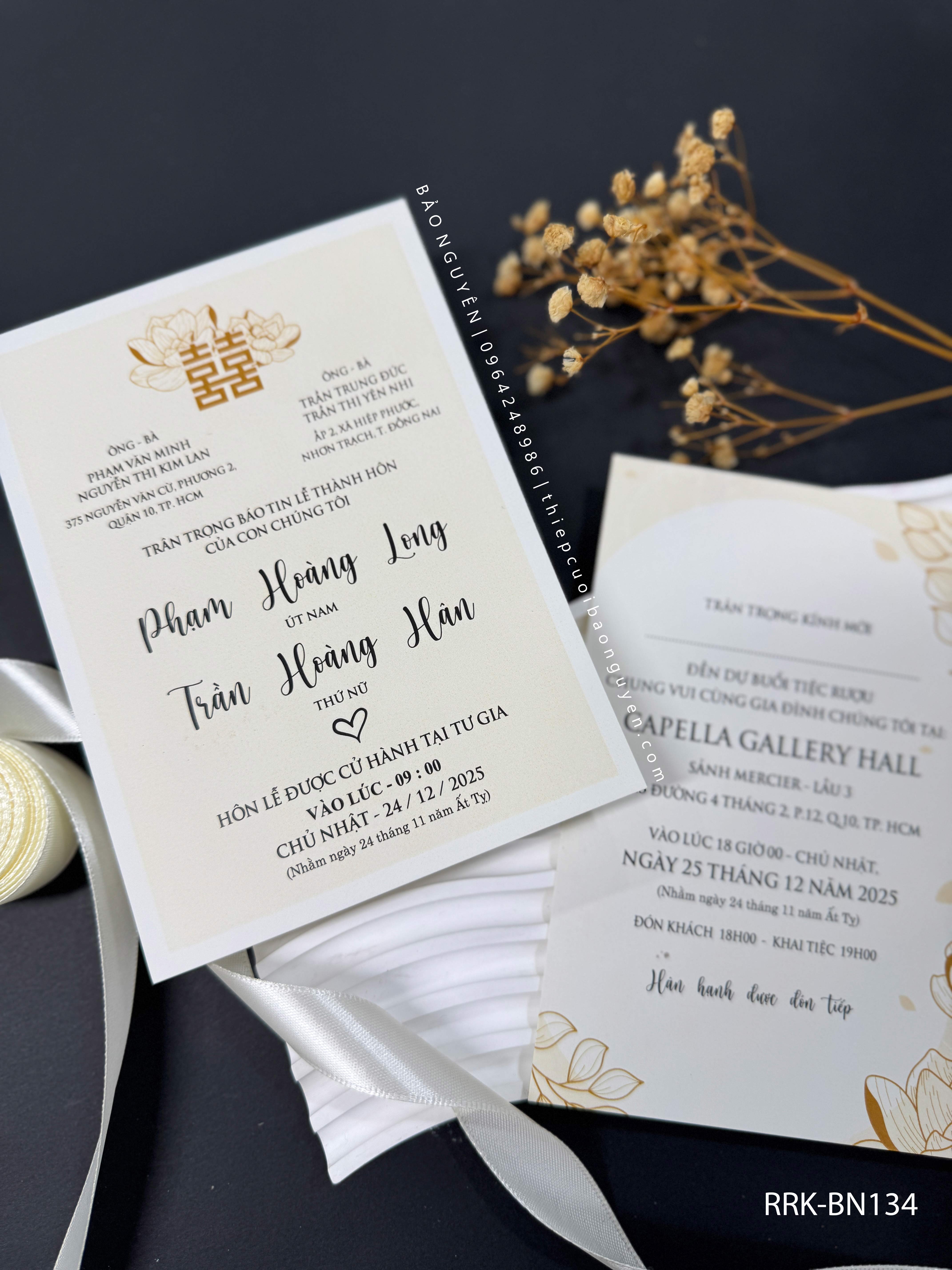 (RRK-BN134) Thiệp Cưới KTS hiện đại sang trọng