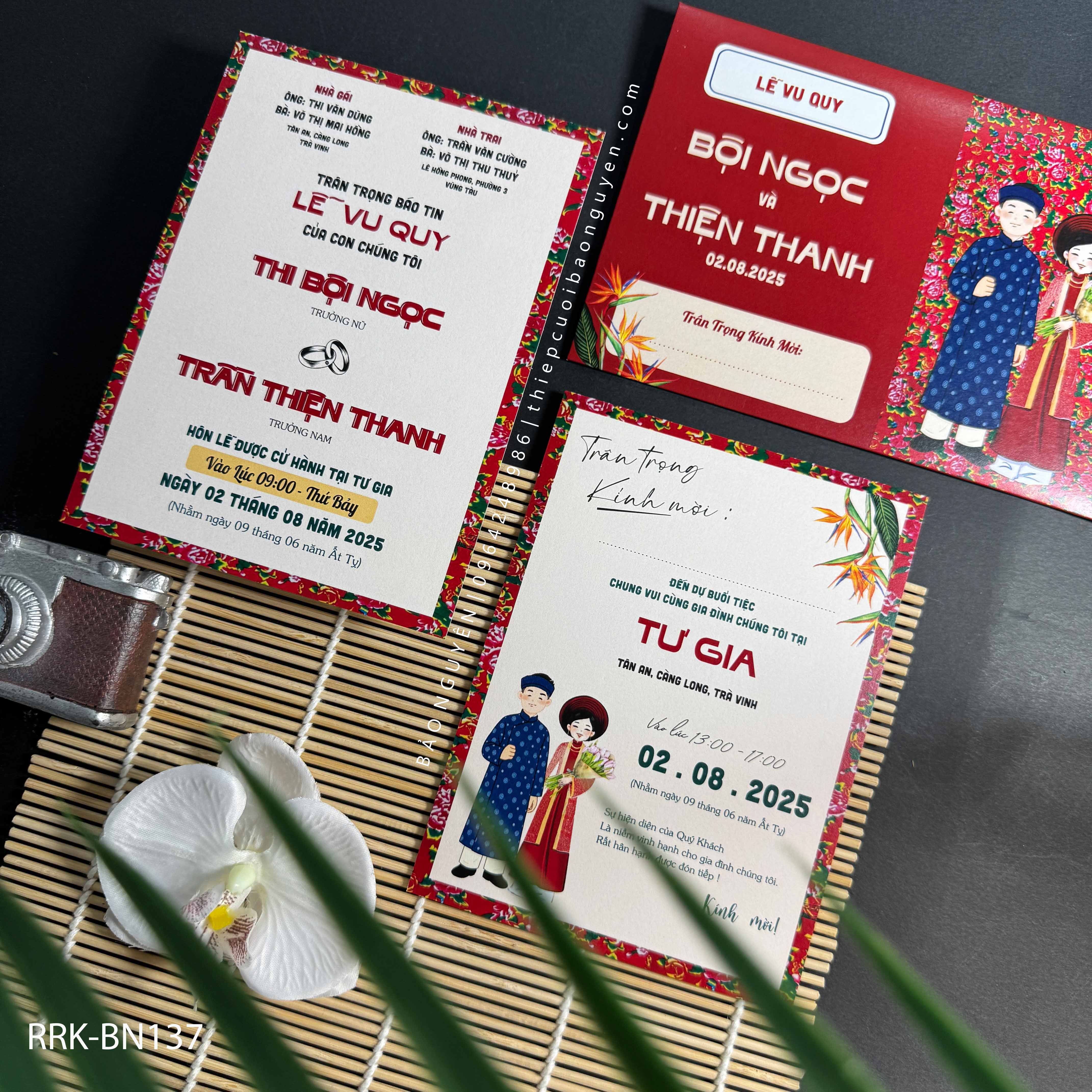 (RRK-BN137) Thiệp Cưới KTS hiện đại sang trọng